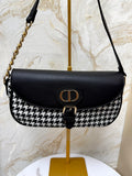 Dior Inspired Dog Tooth Tweed Bag