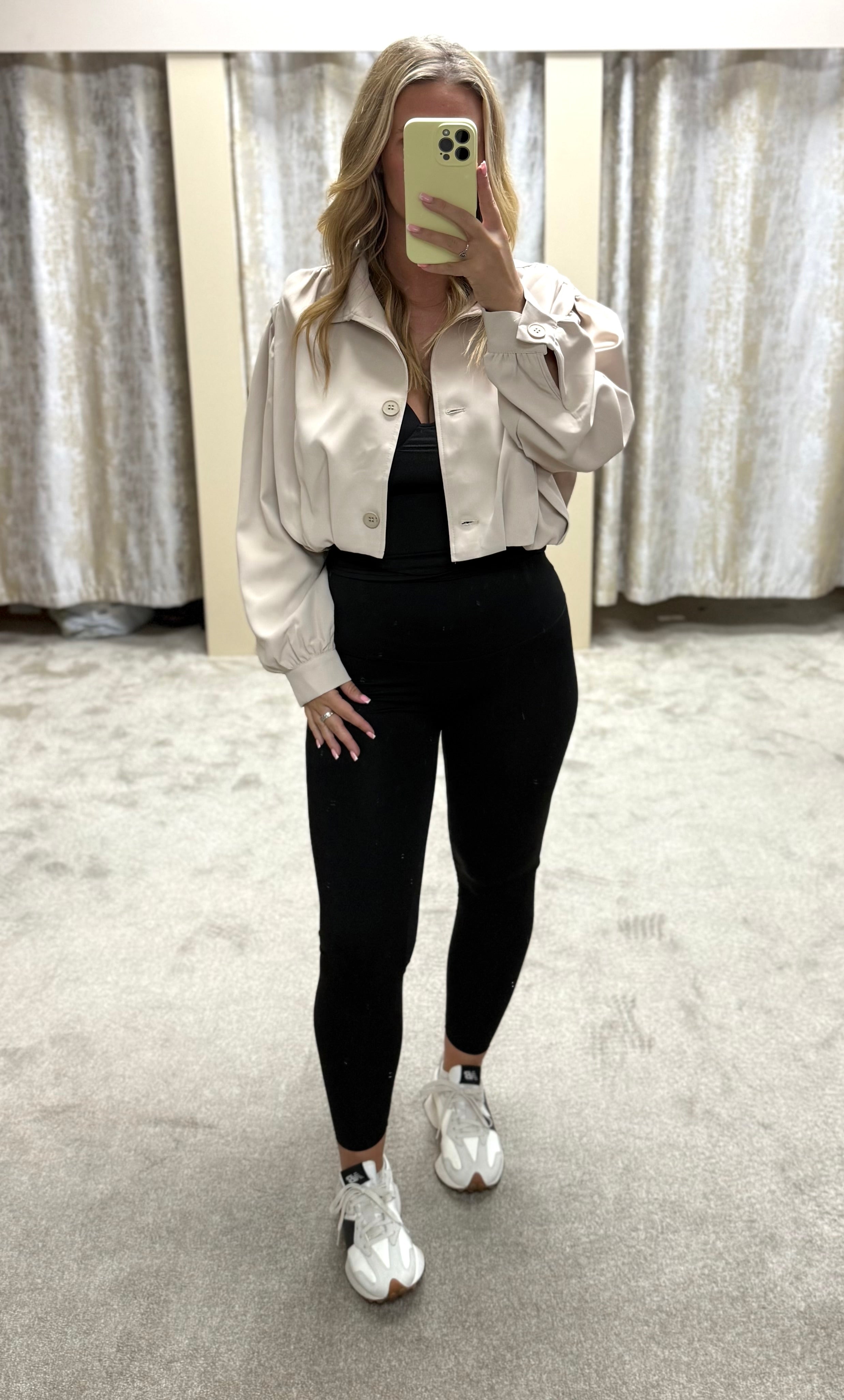 Zara Inspired Cropped Jacket With Ruched Sleeve Detail