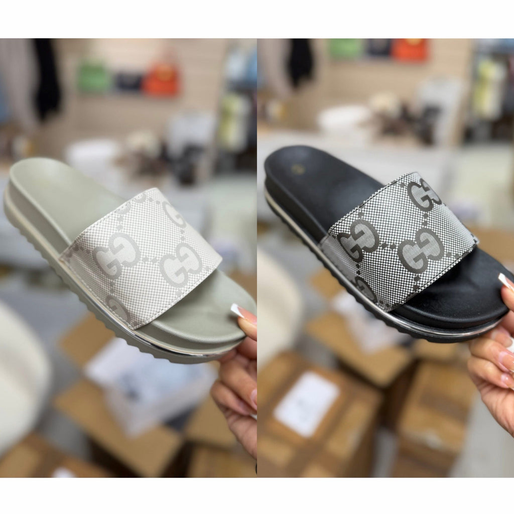 Gucci Inspired Sliders - Black