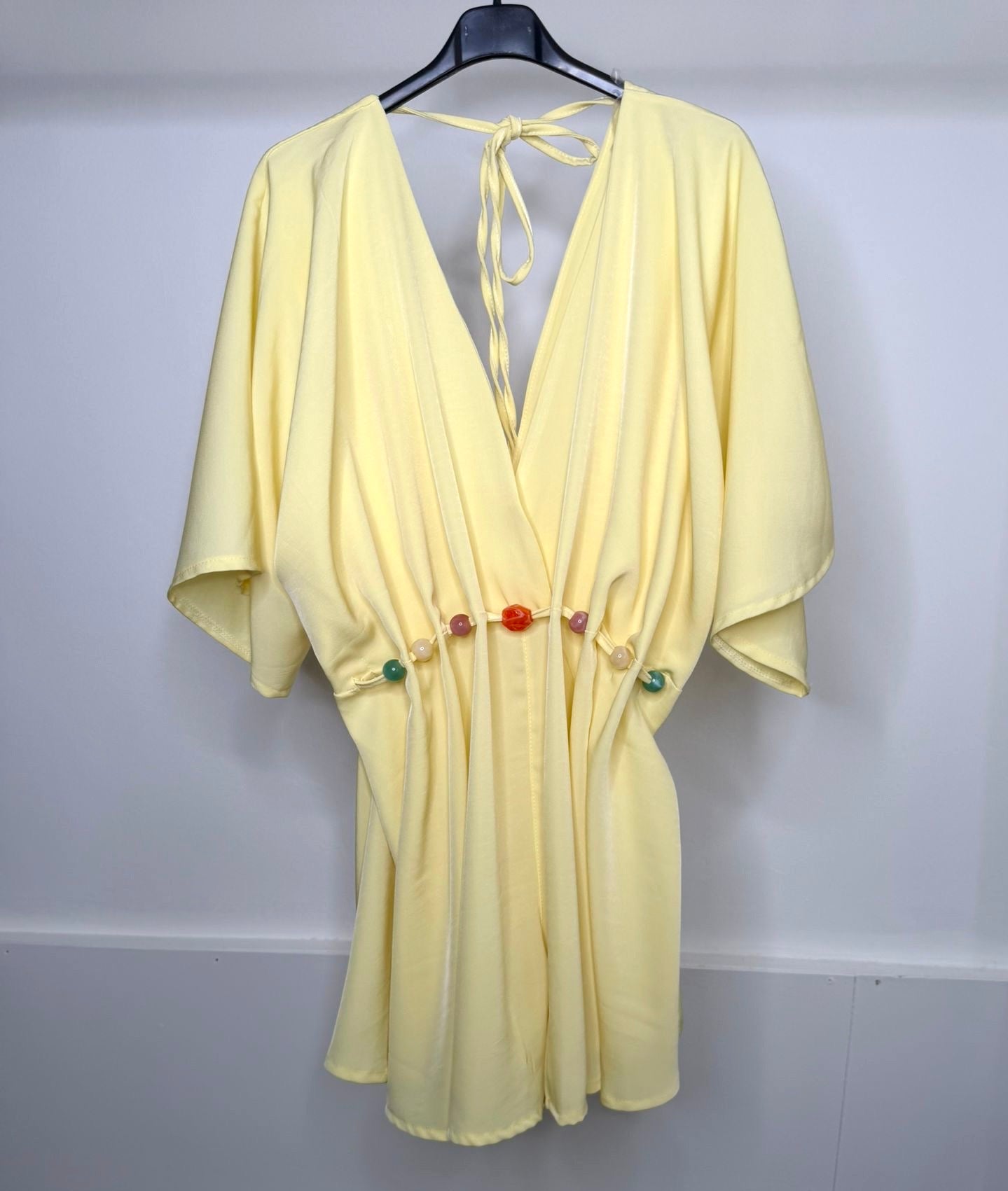 Flattering Fit Beaded Tie Detail Playsuit