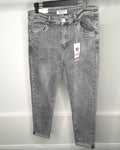 Grey Acid Wash Premium Stretchy Jeans - Push Up Sculpt Design