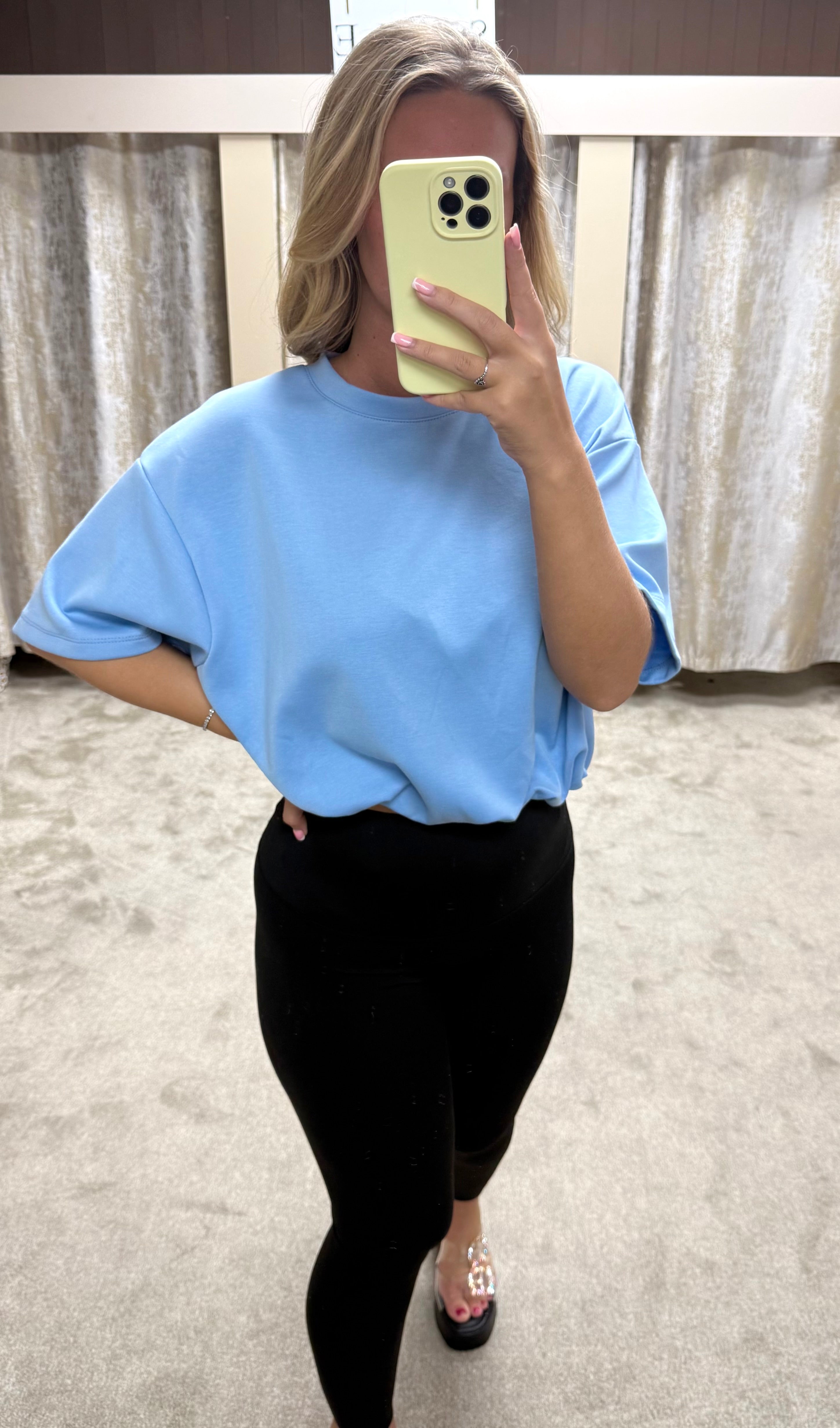 Bubble Hem Elasticated Cropped Scuba Top
