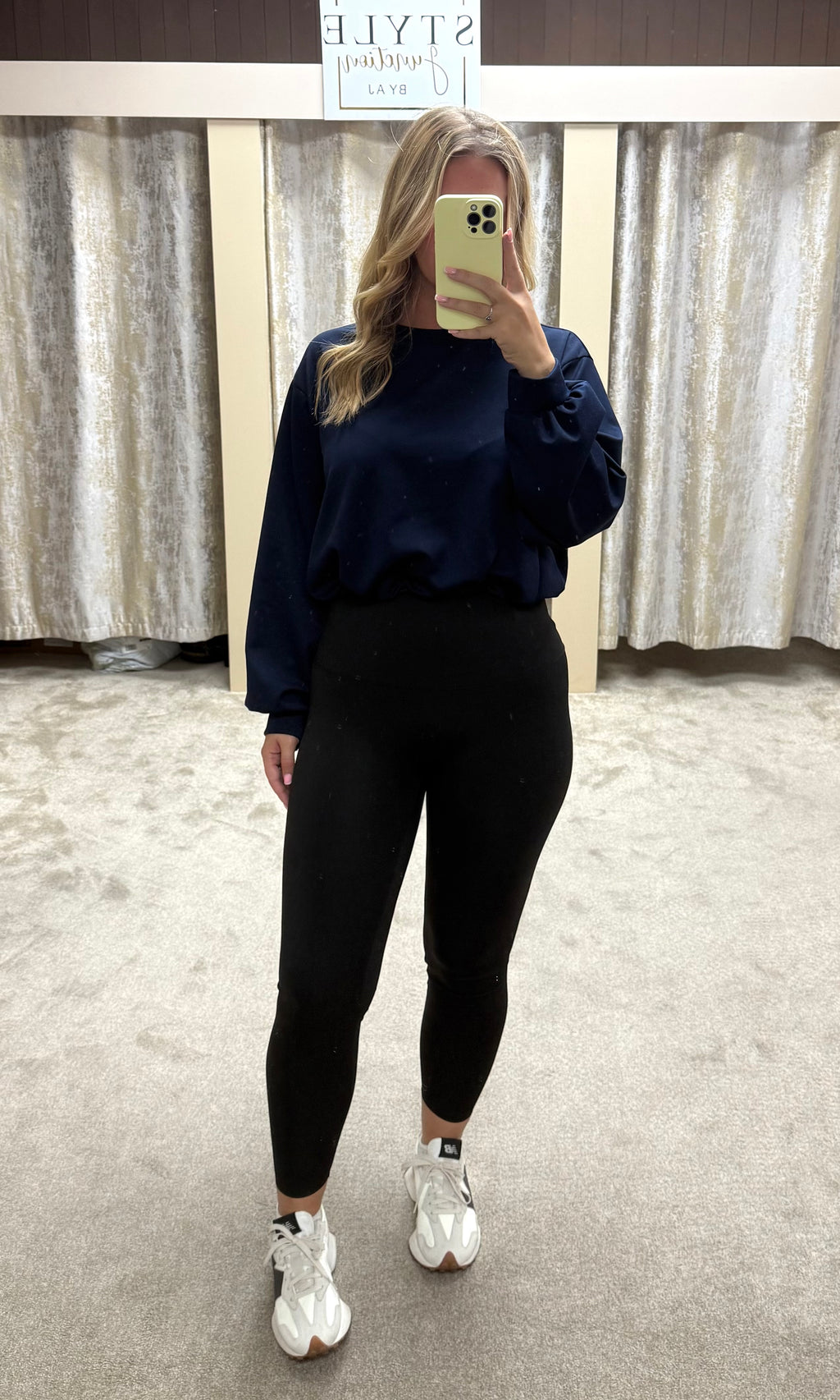 Long Sleeve Bubble Hem Elasticated Cropped Scuba Top