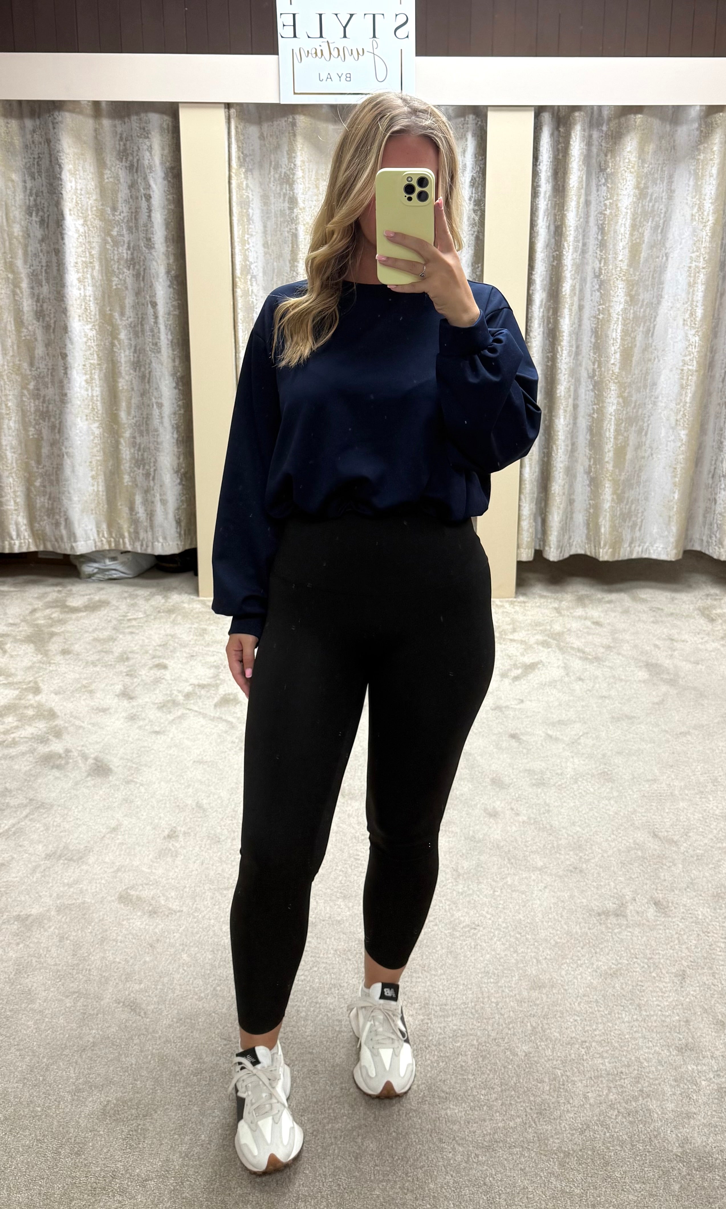 Long Sleeve Bubble Hem Elasticated Cropped Scuba Top