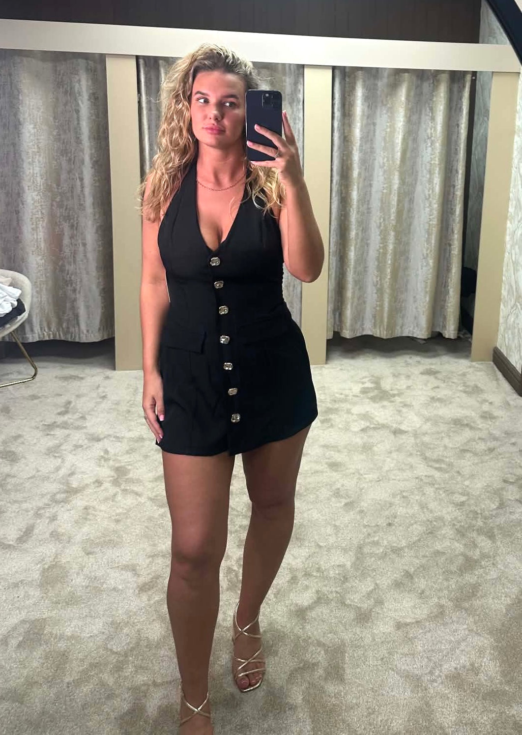 Halter Neck Blazer Playsuit