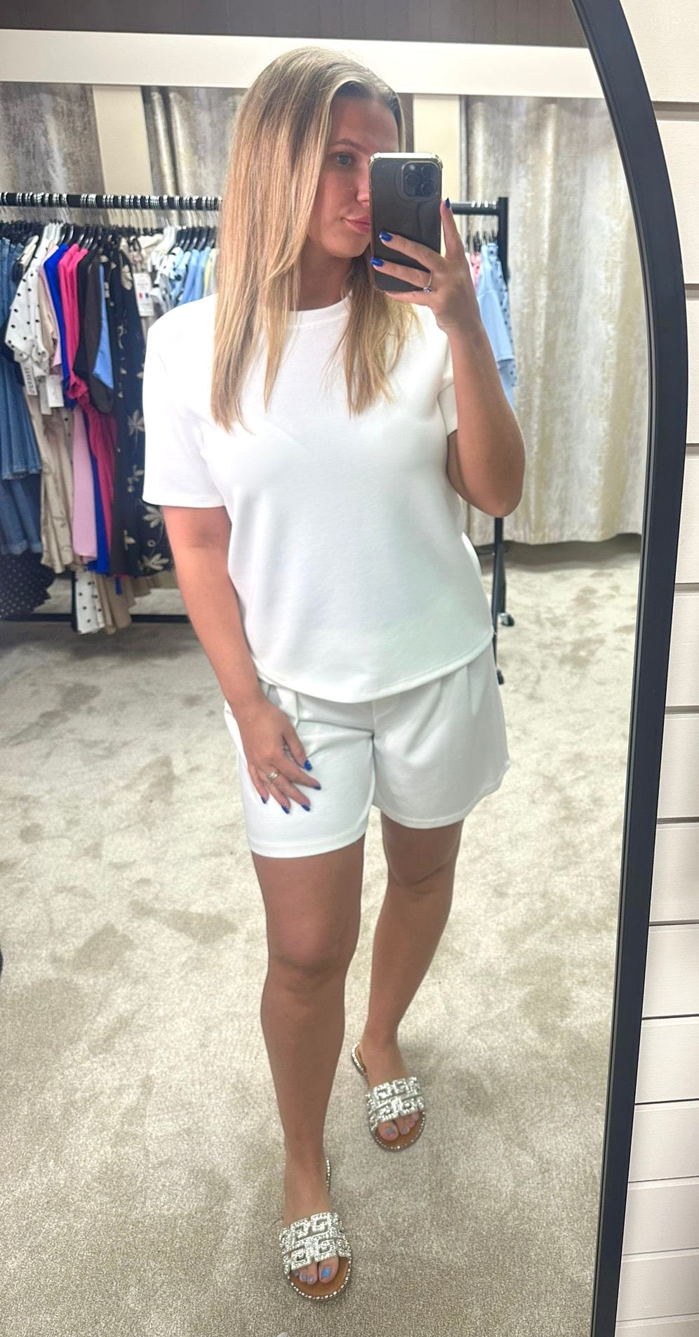 Zara Inspired Soft Scuba T-Shirt & Pleated Shorts Co Ord