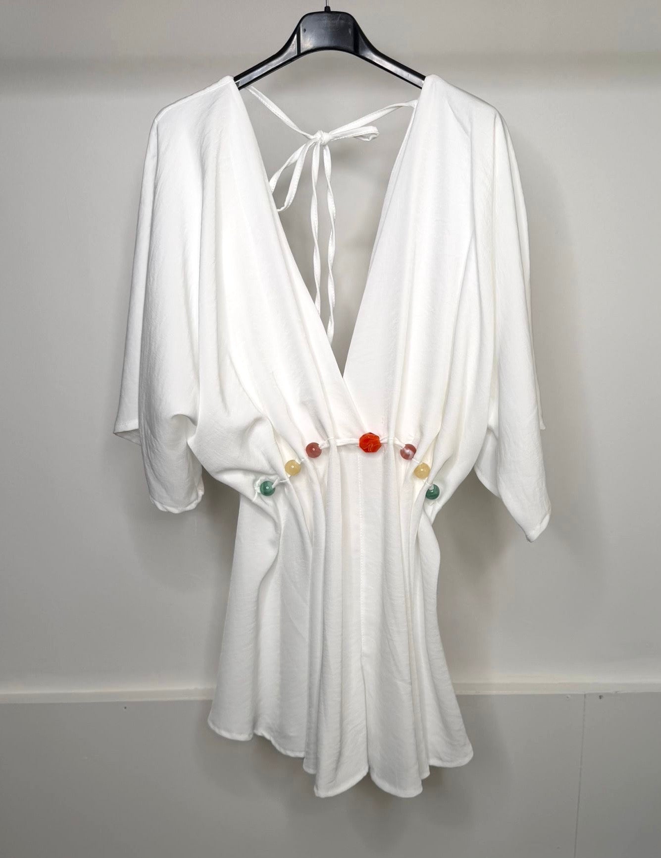 Flattering Fit Beaded Tie Detail Playsuit