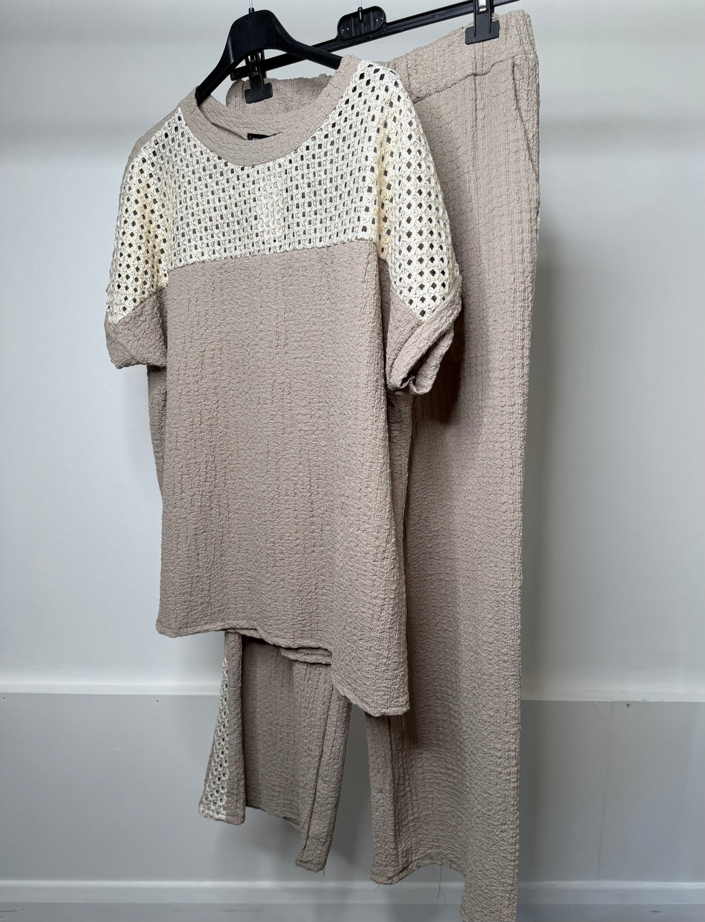 Gold Metallic Detail Cheesecloth Co Ord