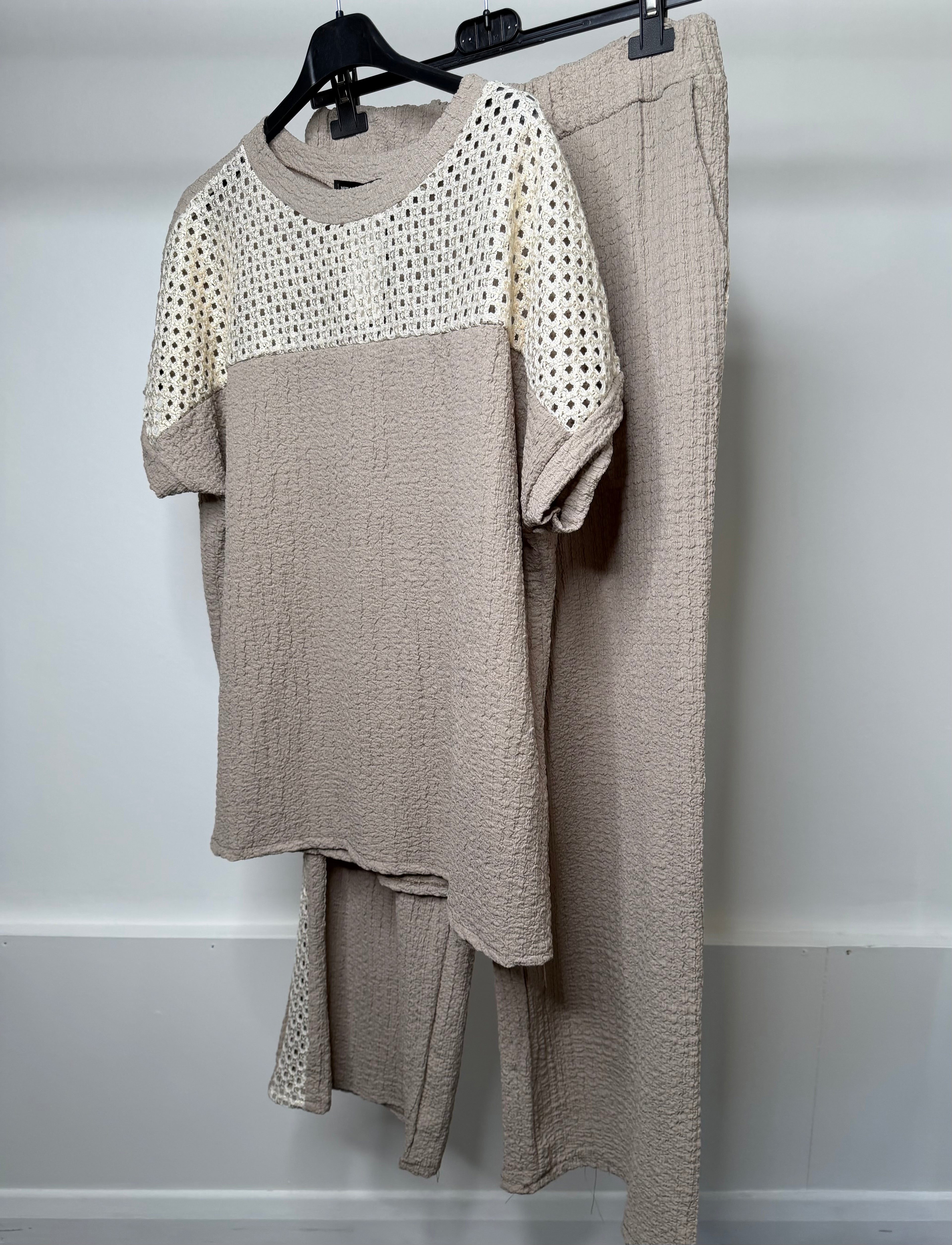 Gold Metallic Detail Cheesecloth Co Ord