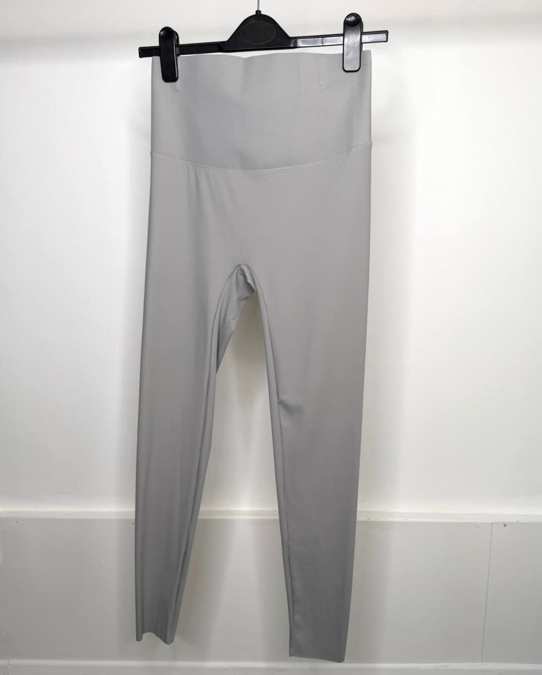 High Waisted Seamless Tummy Compression Sculpting Energy Leggings - Dove Grey