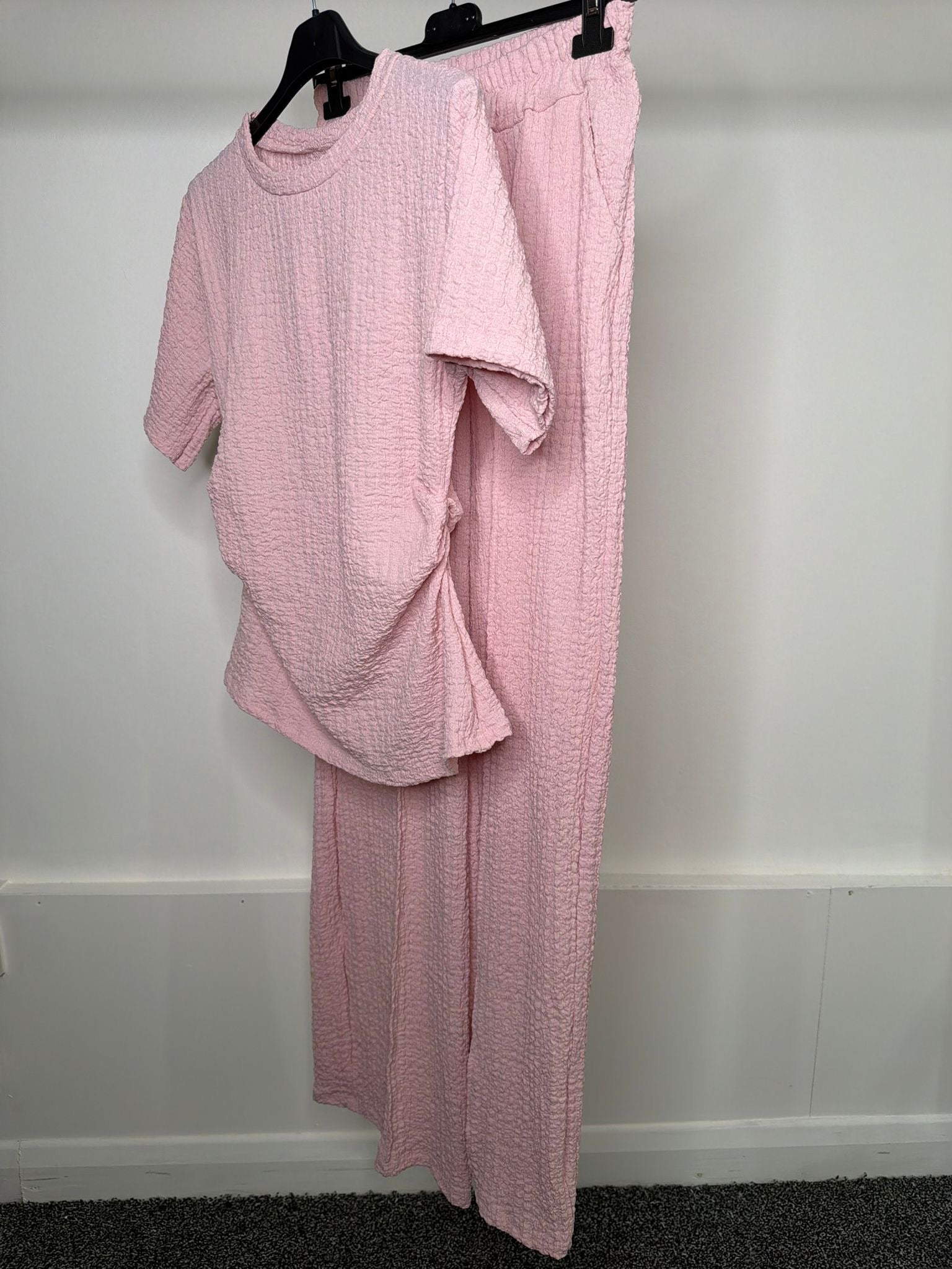 Waist Cinching Ruched Side Detail Cheesecloth Co Ord