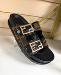 Fendi Inspired Sliders - Black