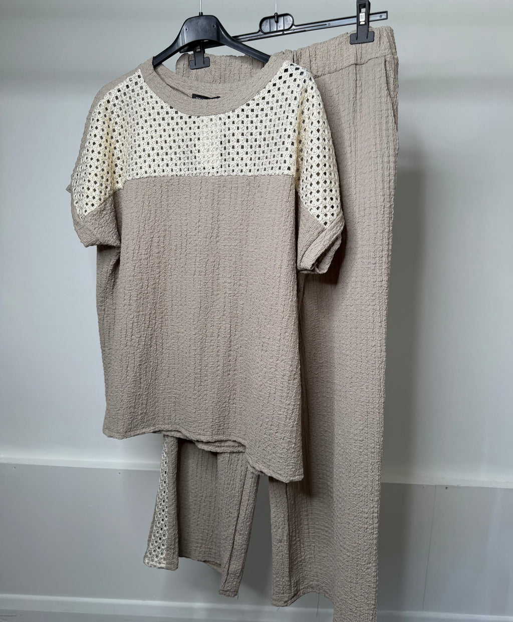 Gold Metallic Detail Cheesecloth Co Ord