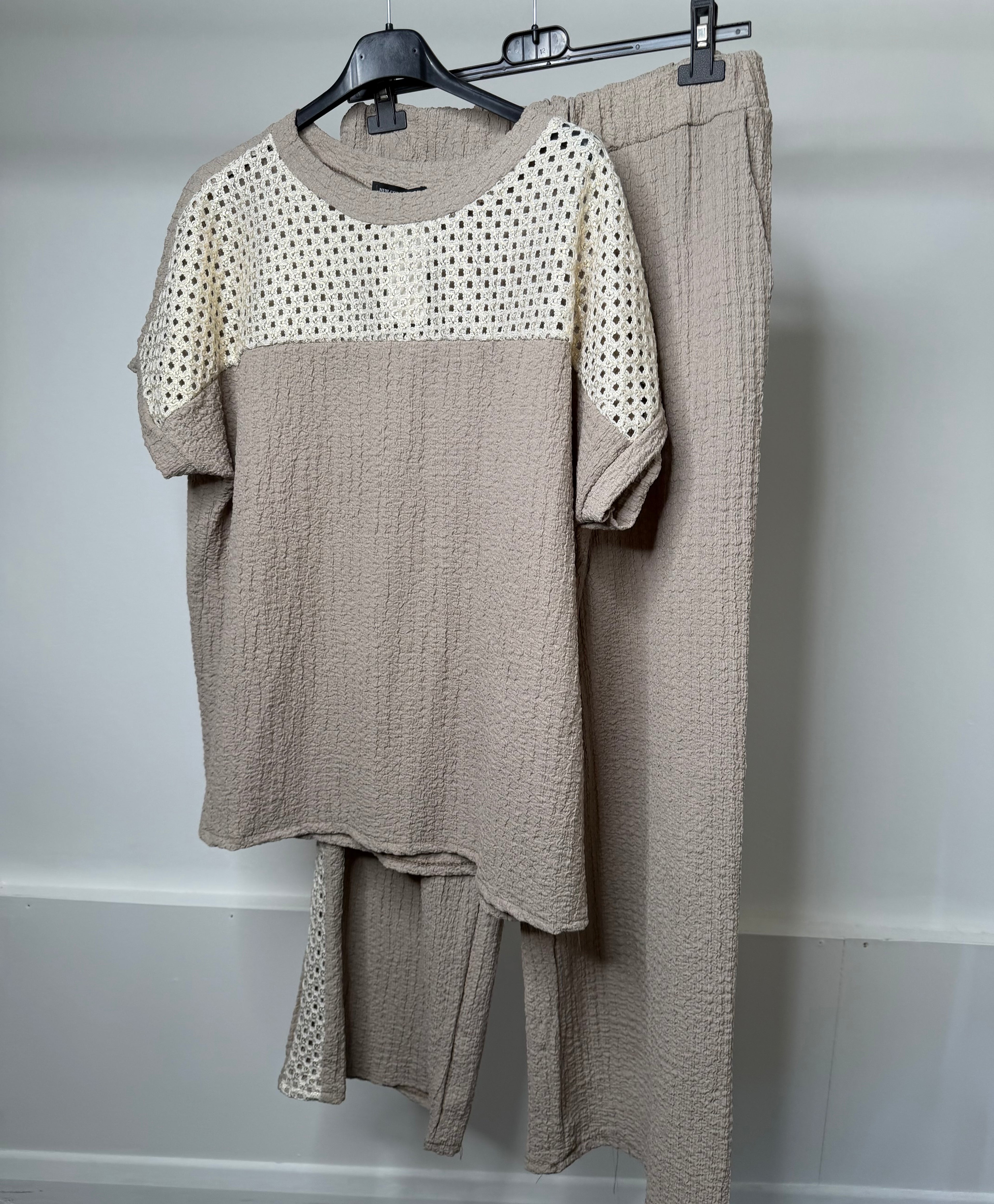 Gold Metallic Detail Cheesecloth Co Ord