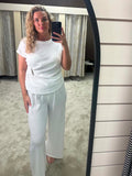 Gold Buckle Ruched Detail Popcorn Texture Co Ord