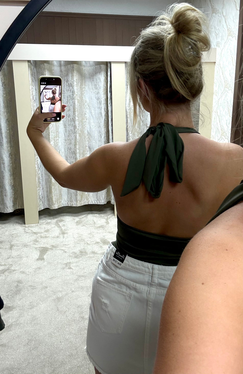 Halter Neck Double Layered Top