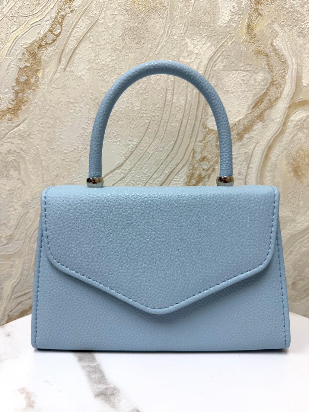Top Handle Envelope Bag - Baby Blue
