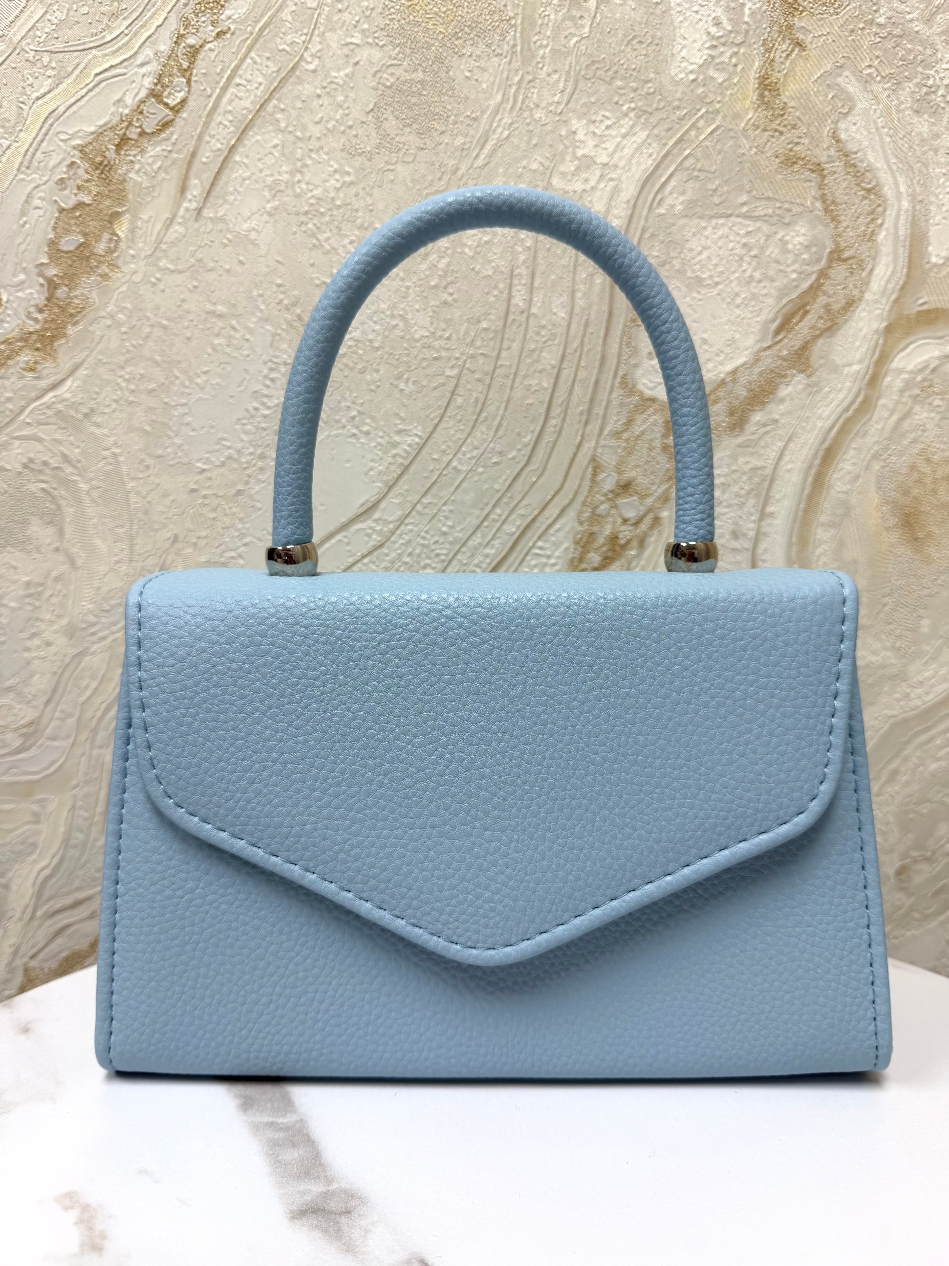 Top Handle Envelope Bag - Baby Blue