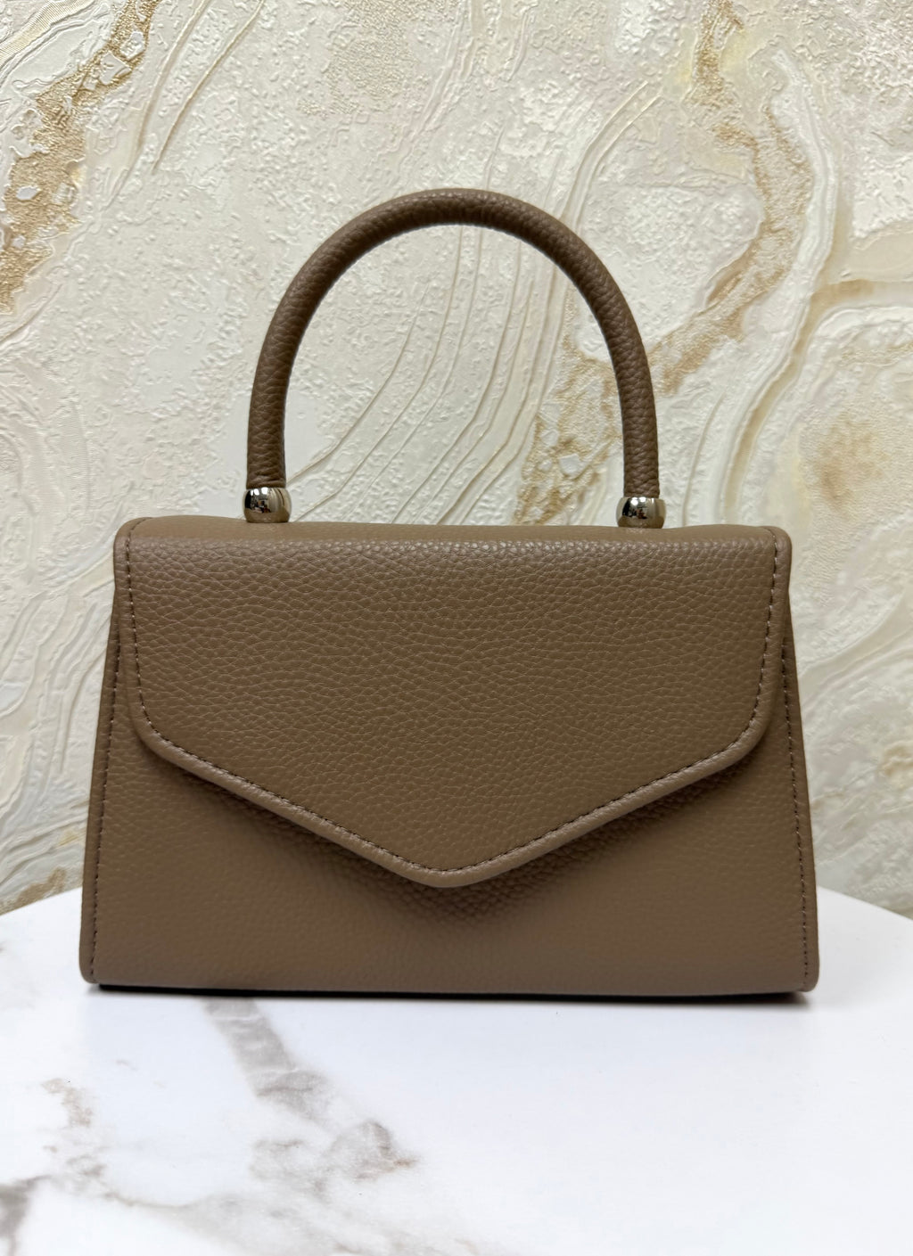 Top Handle Envelope Bag - Taupe