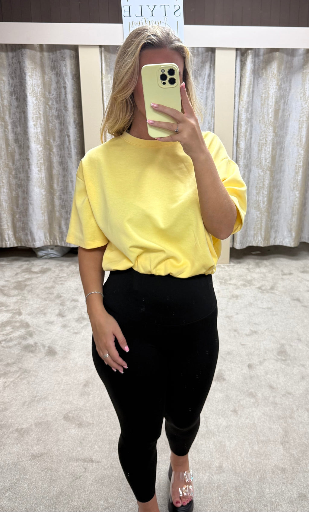 Bubble Hem Elasticated Cropped Scuba Top