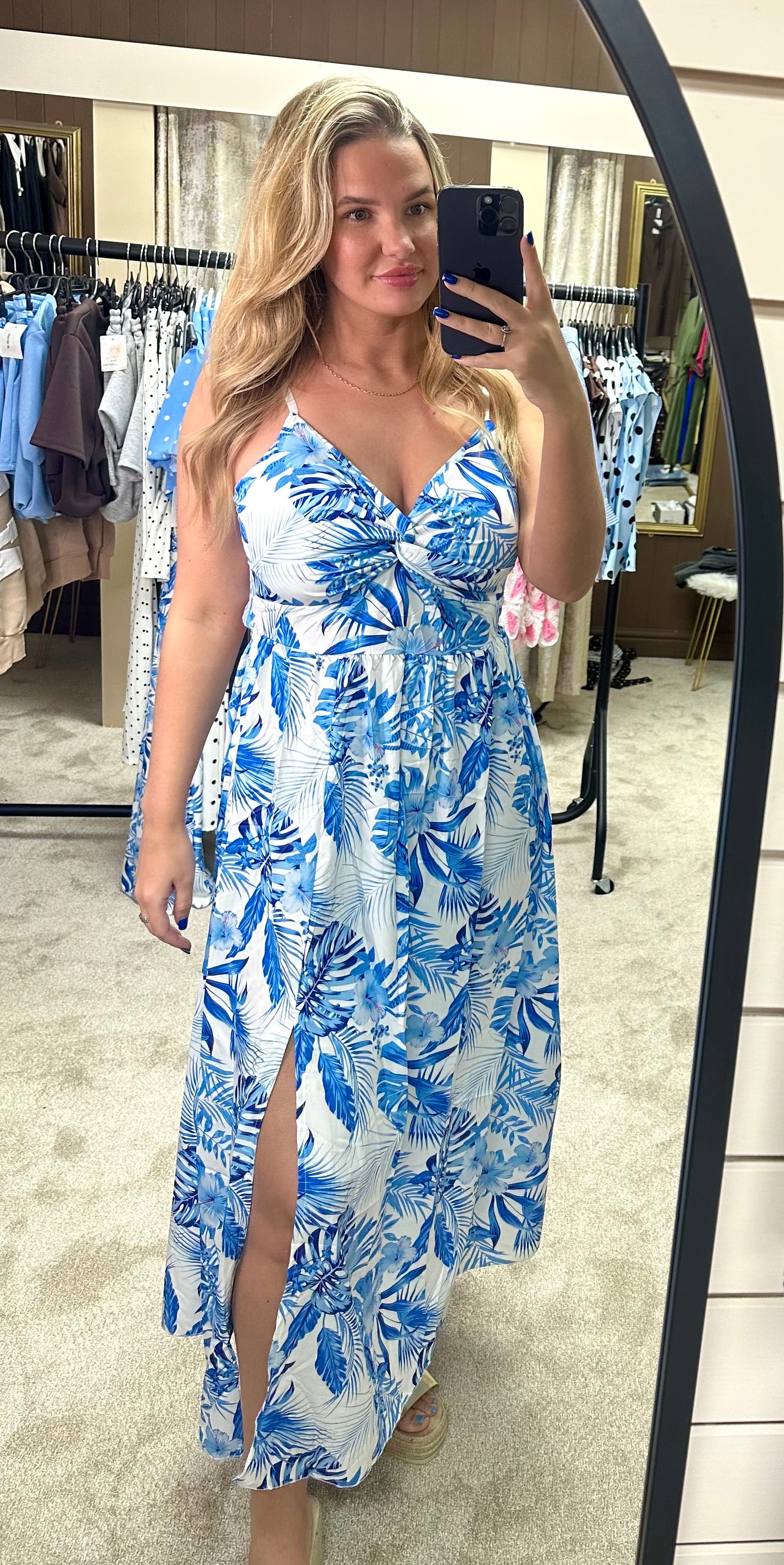 Santorini Maxi Side Split Dress