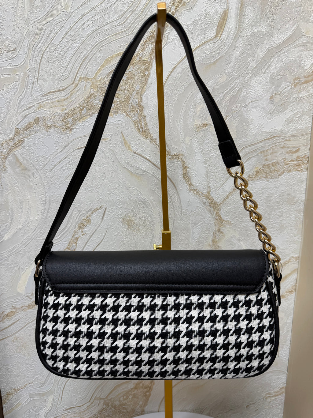 Dior Inspired Dog Tooth Tweed Bag