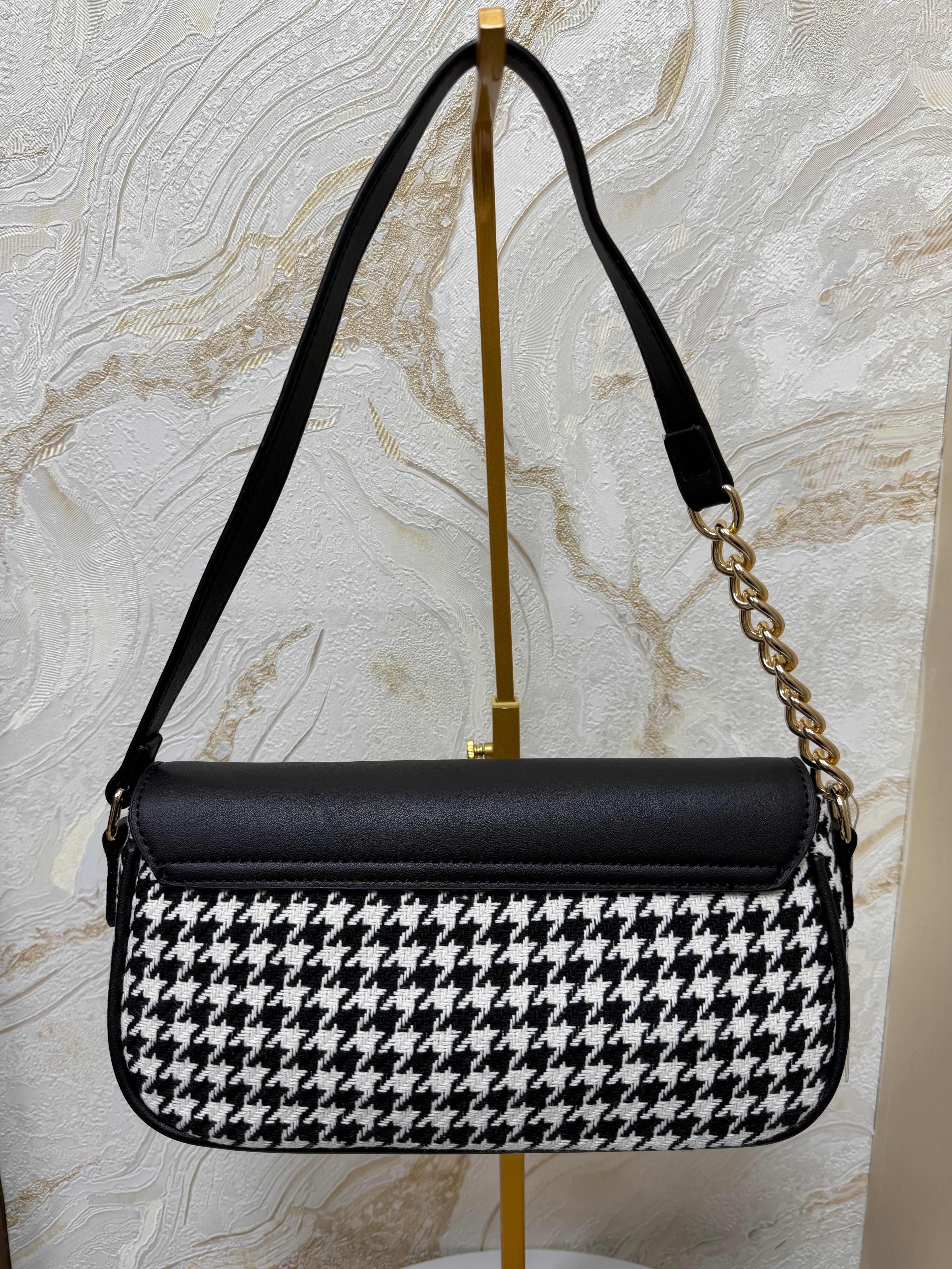 Dior Inspired Dog Tooth Tweed Bag