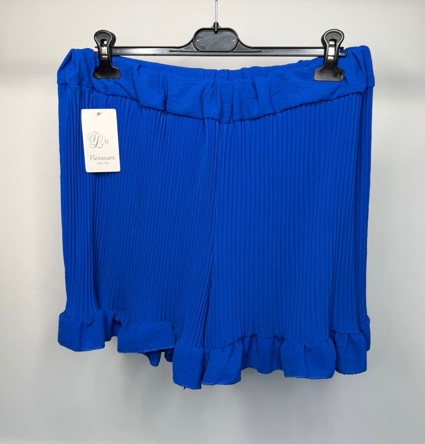 PLUS SIZE - Elasticated Pleated Frill Ruffle Shorts