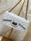 Classy White & Gold Chain Bag
