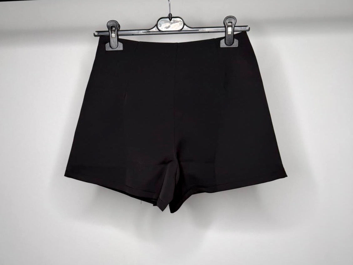 Gold Buckle Detail Wrap Over Skort