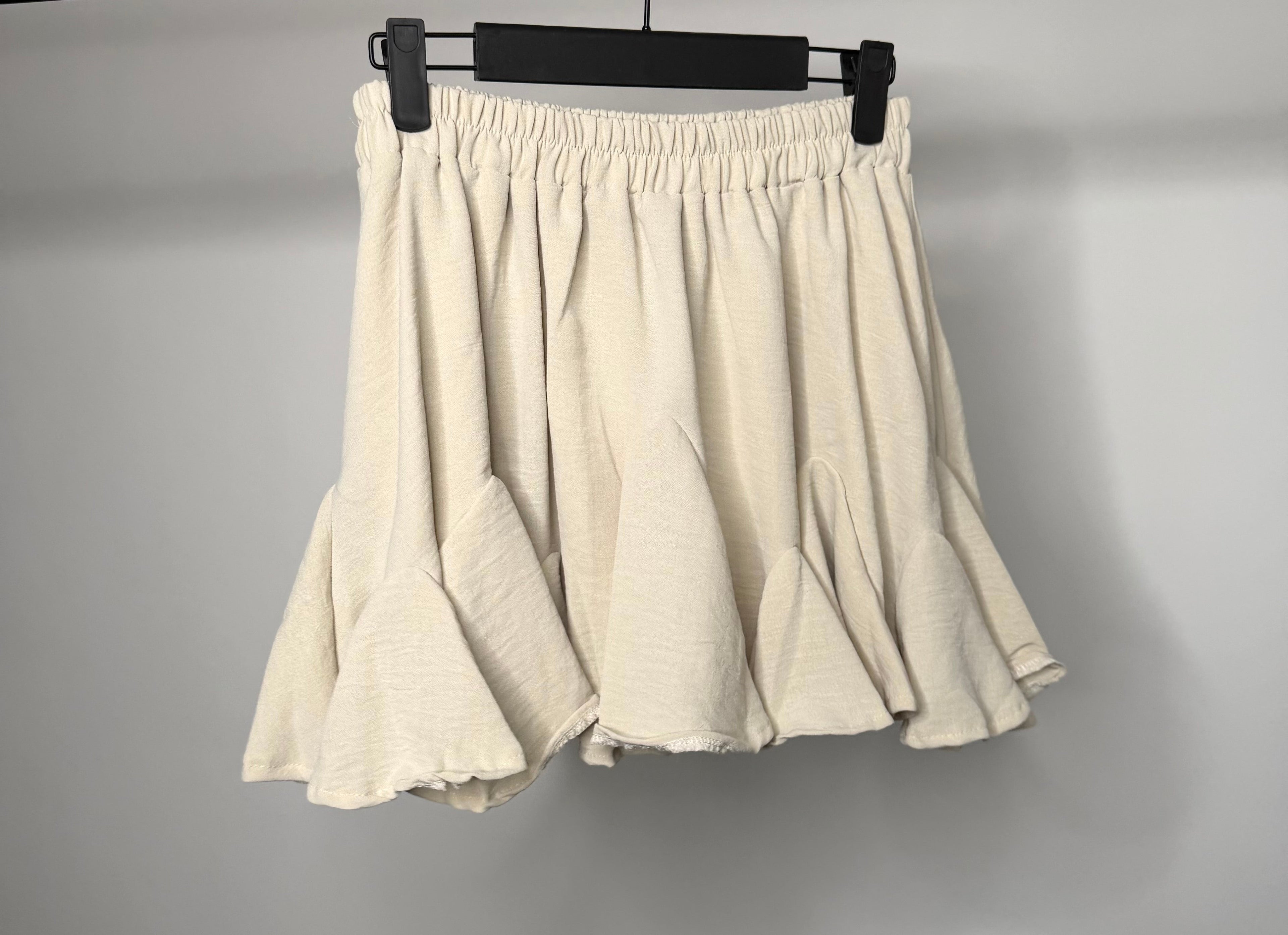 Elasticated Pleated Ruffle Skort