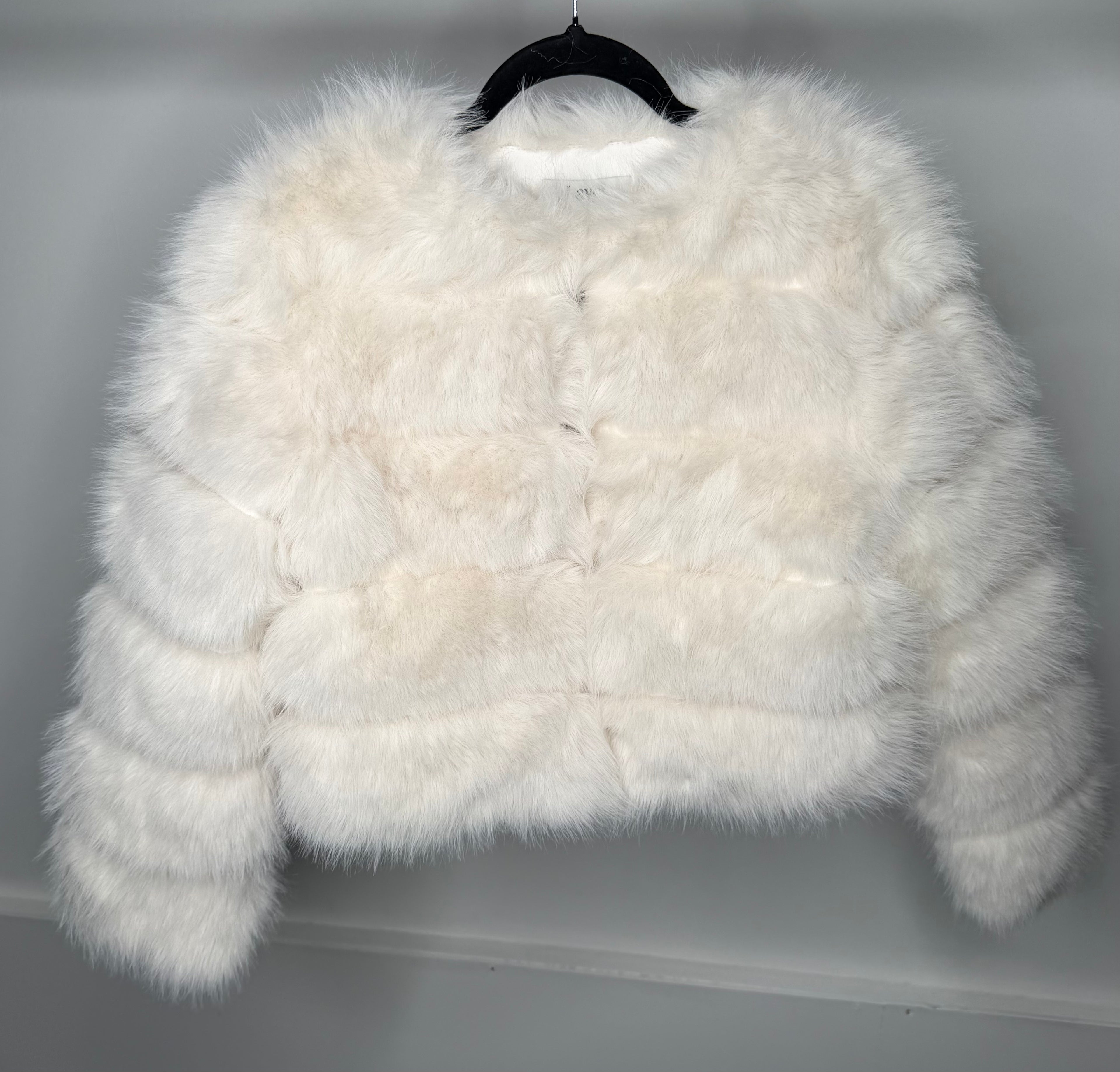 LUXE White Ultra Fine Faux Fur Jacket