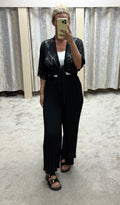 Ruched Waistband Elasticated Pleated Trousers