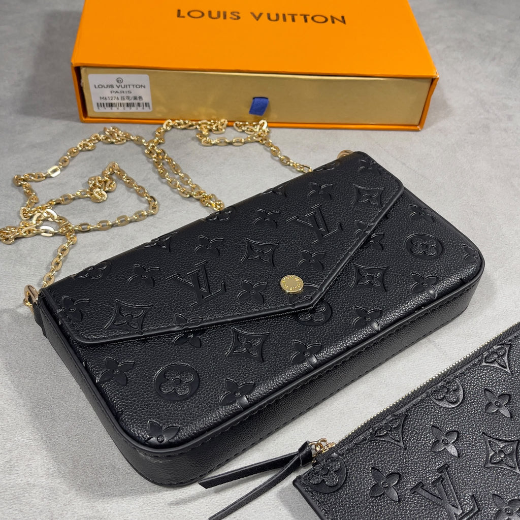 Louis Vuitton Inspired 3 Piece Bag - Black