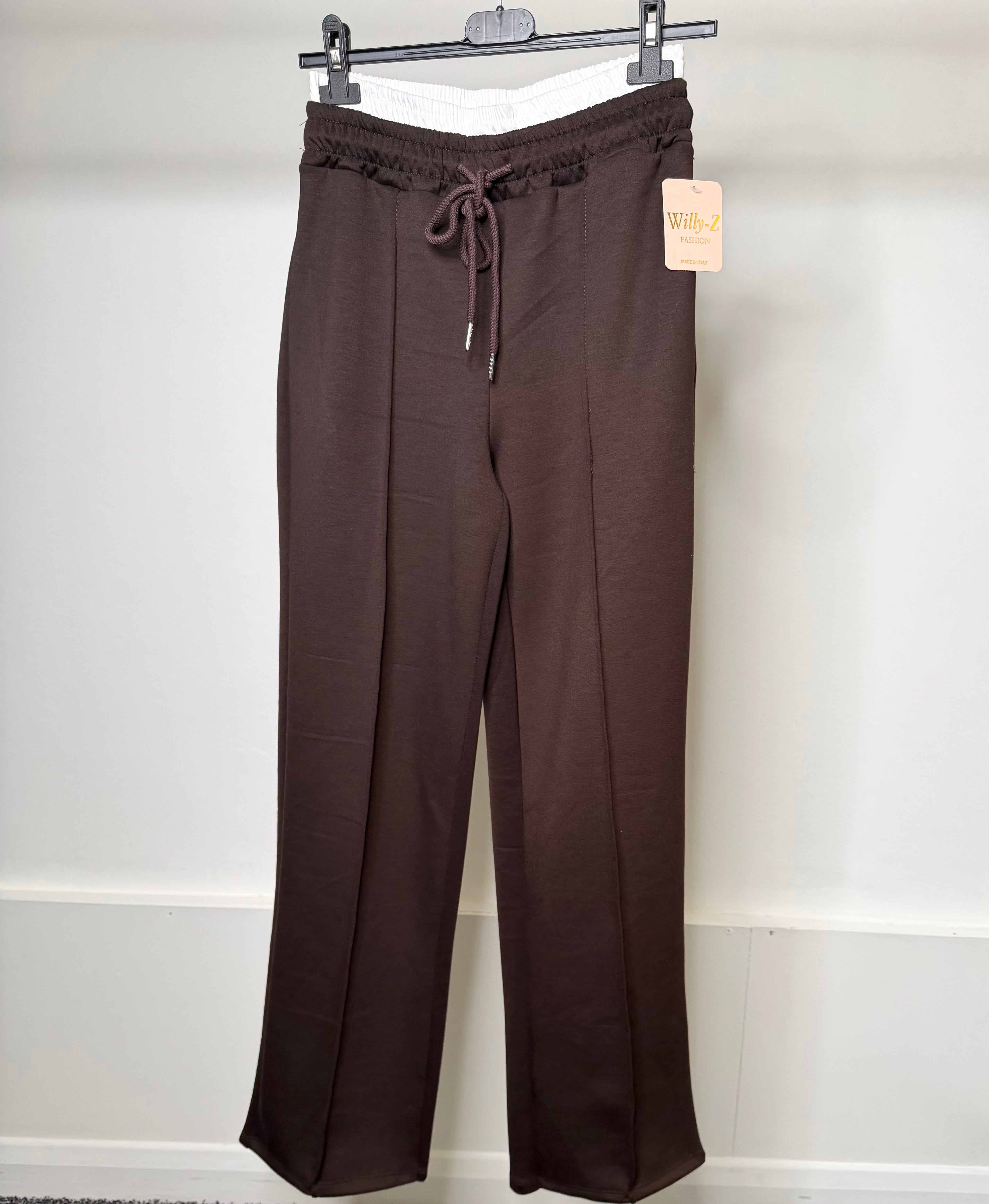 Z Inspired White Trim Waistband Elasticated Lined Jogging Bottoms