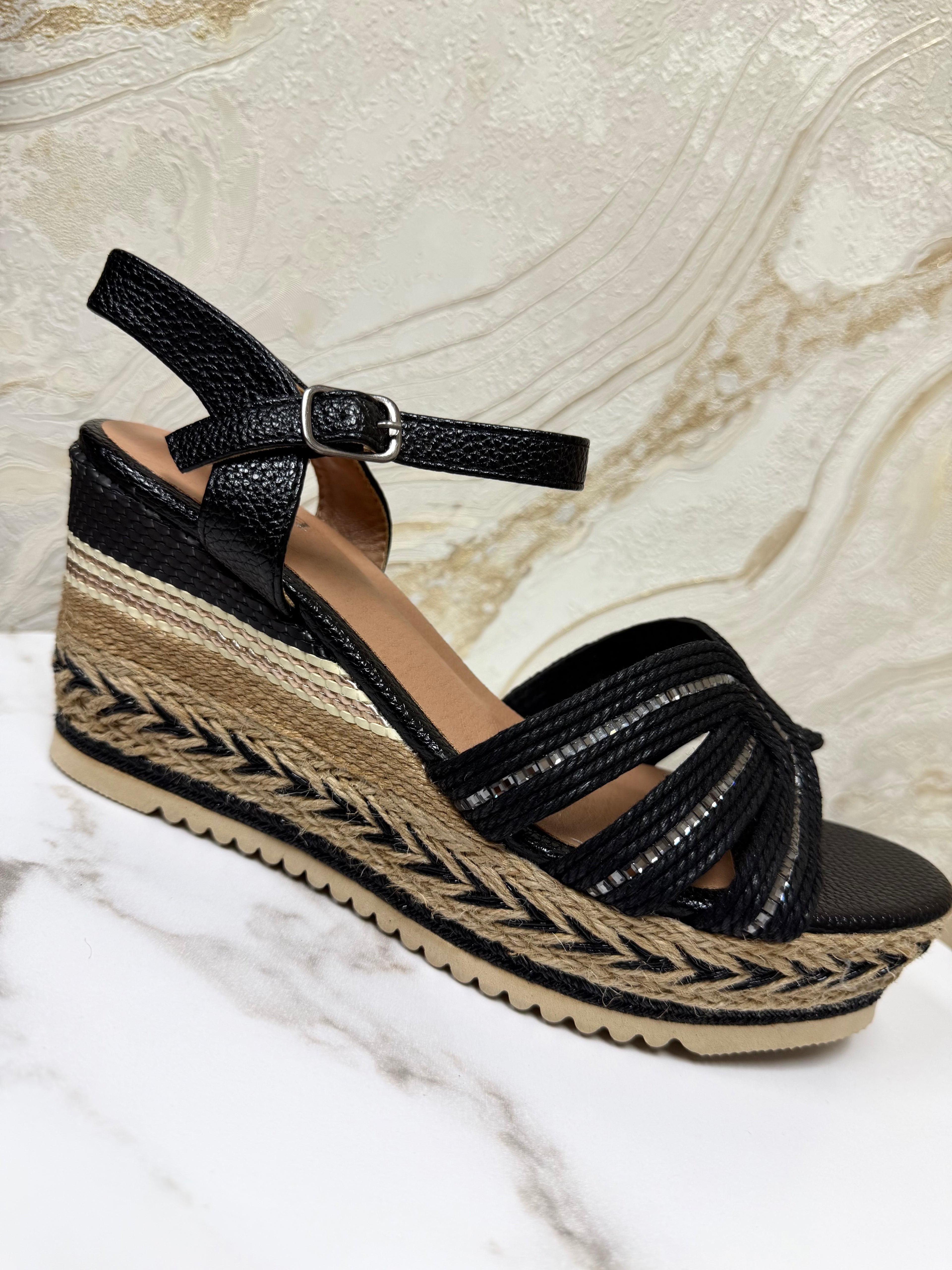 Lightweight Comfy Wedges - Black