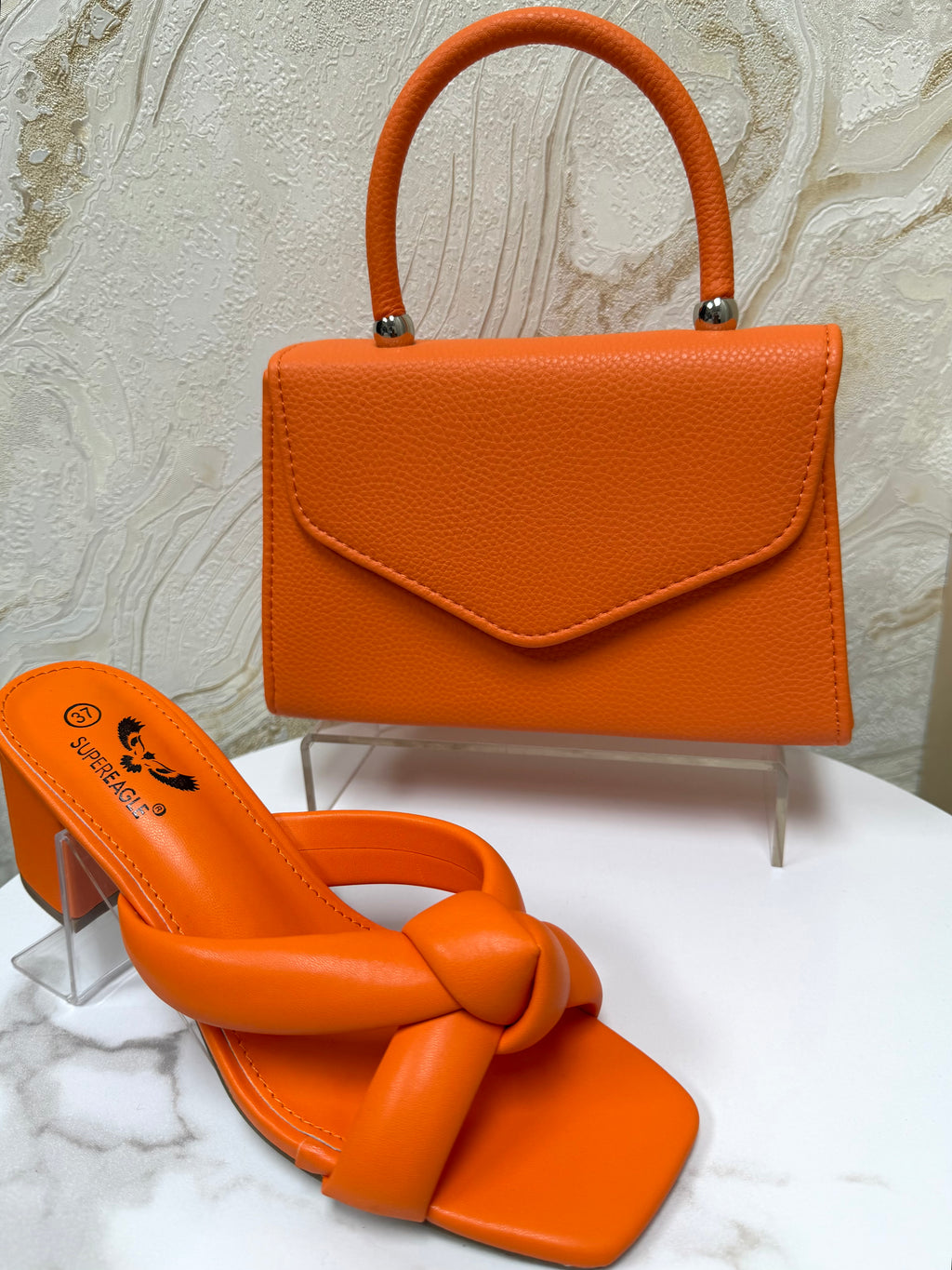 Knot Detail Mule - Orange