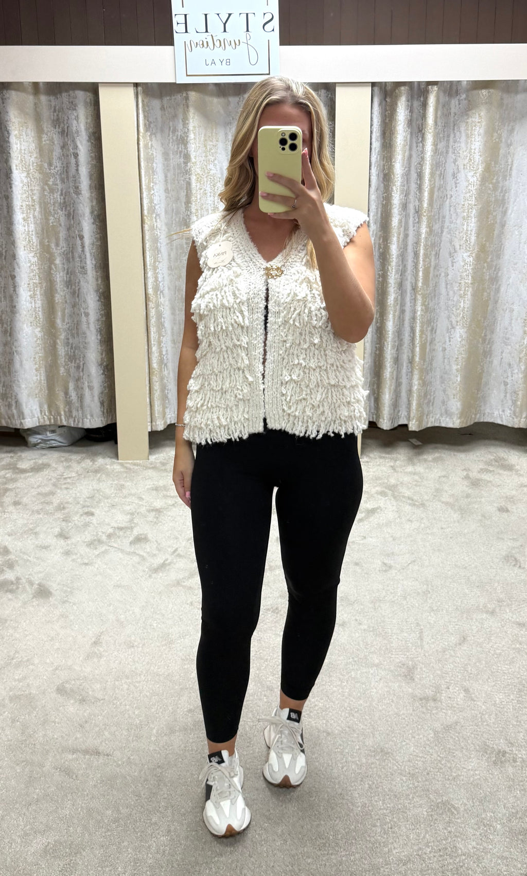 Loopy Waistcoat With Gold Buckle Detail