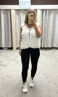 Loopy Waistcoat With Gold Buckle Detail