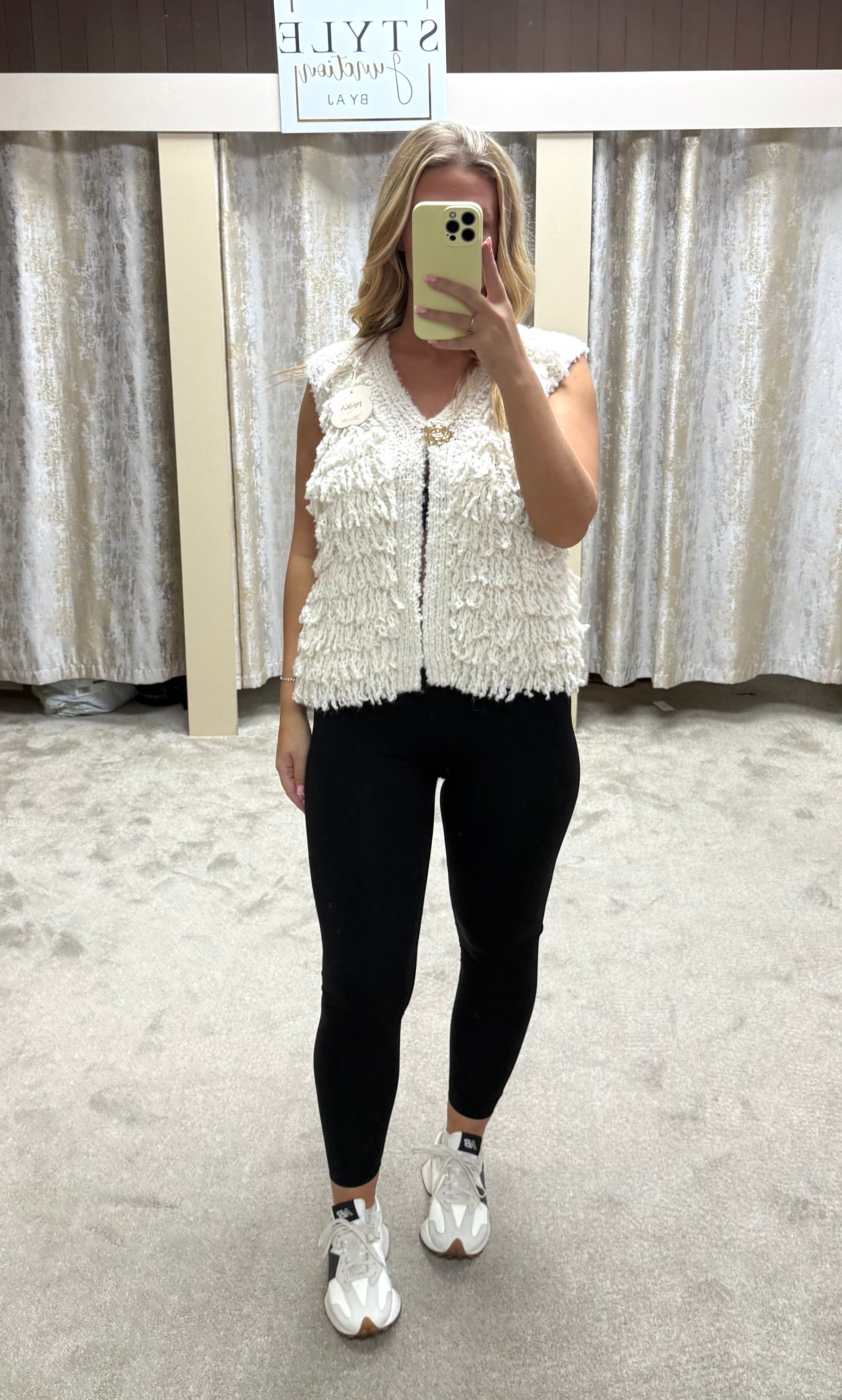 Loopy Waistcoat With Gold Buckle Detail