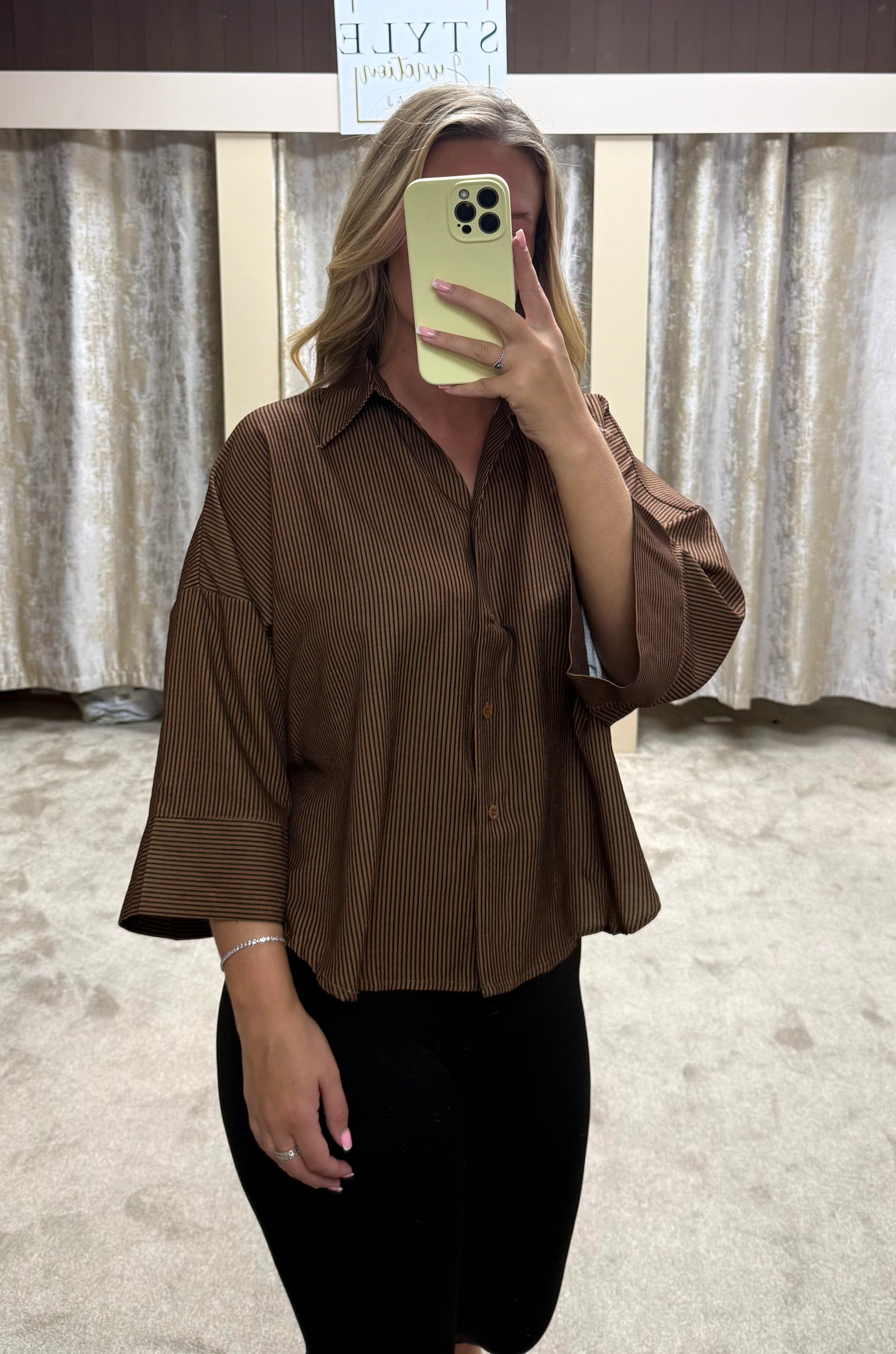Pinstripe Oversized Shirt
