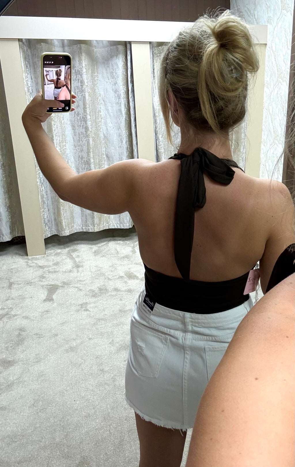 Halter Neck Double Layered Top