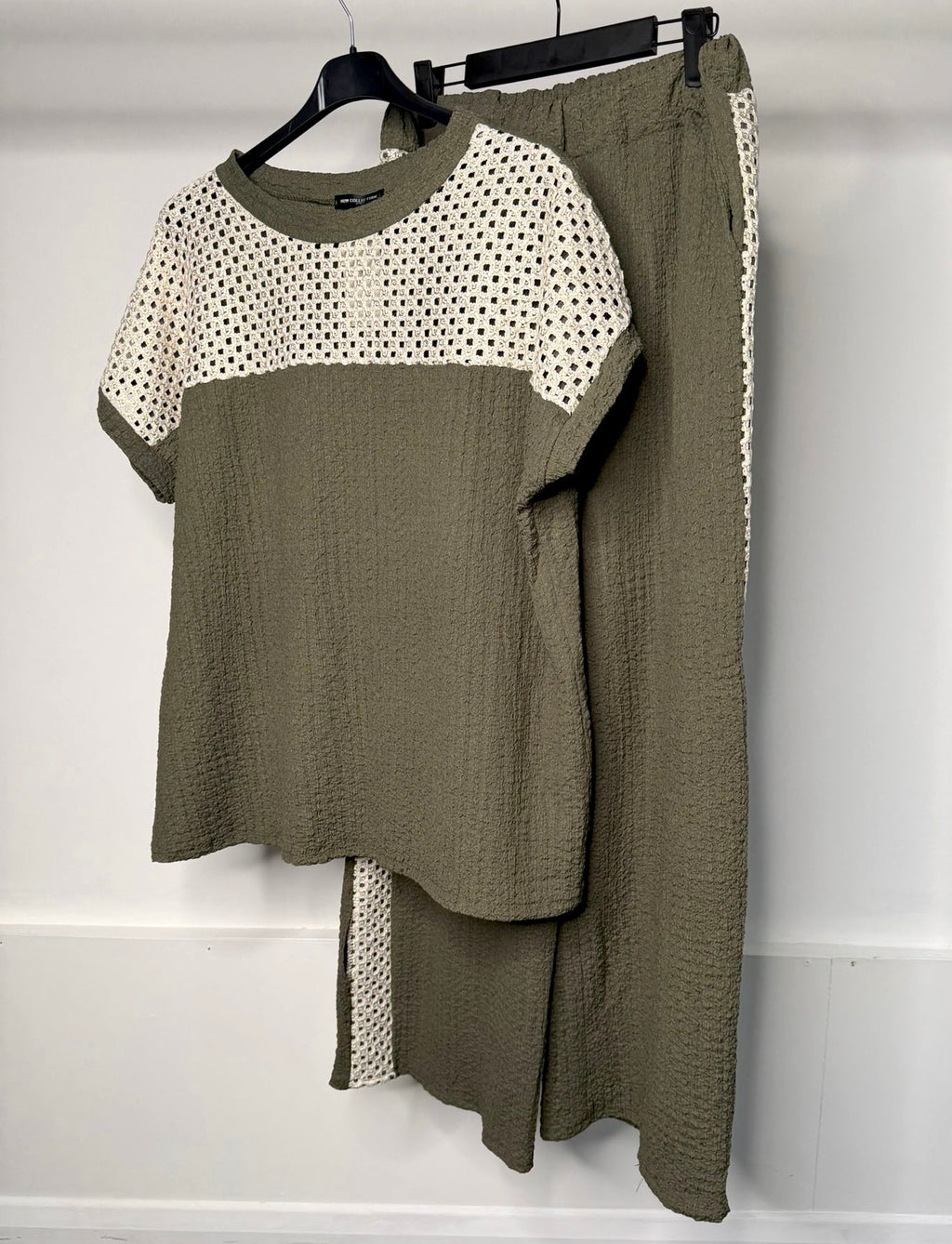 Gold Metallic Detail Cheesecloth Co Ord