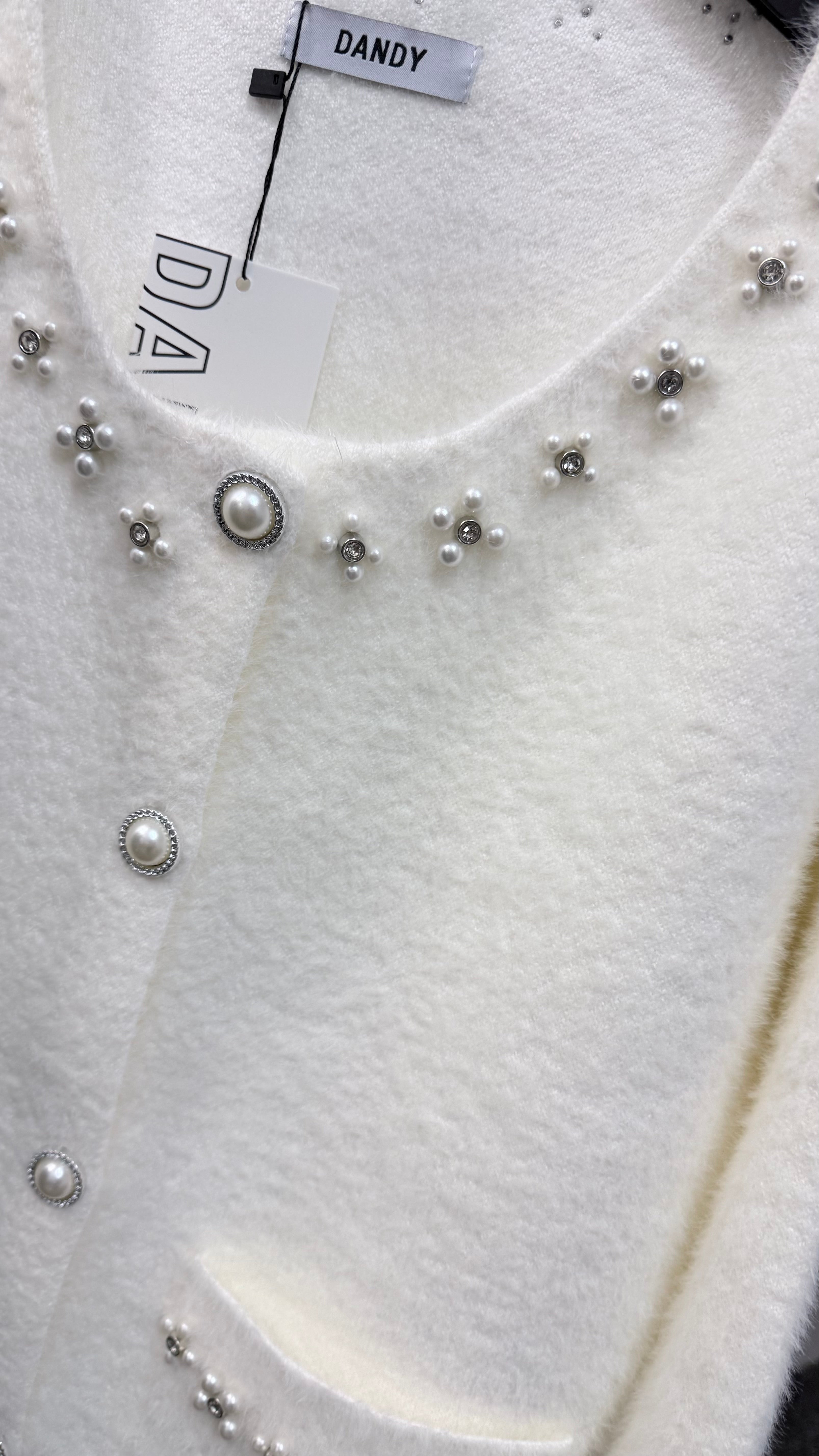 Chanel Inspired Cardigan with Pearl & Diamanté Detail