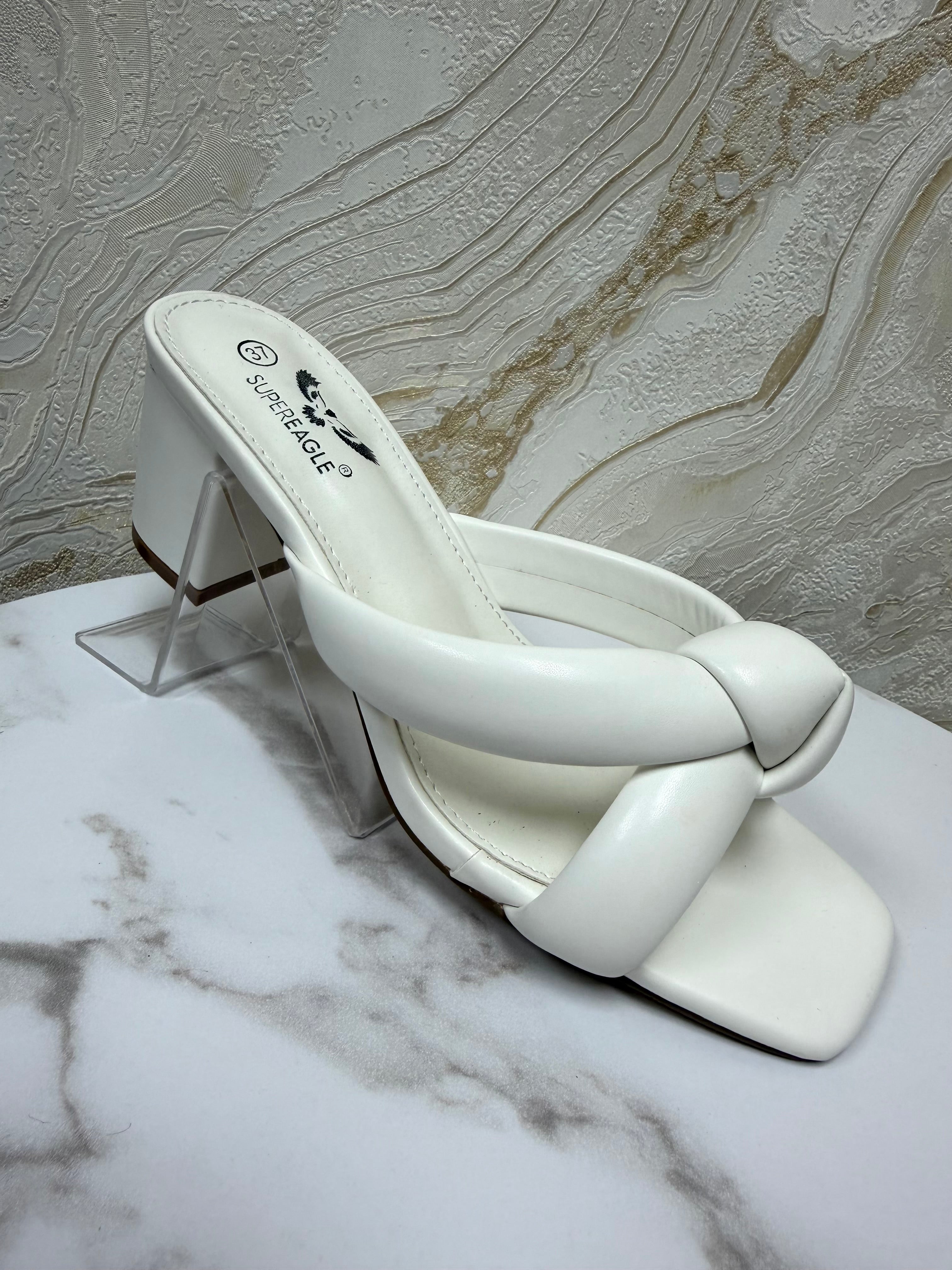 Knot Detail Comfy Mule - White