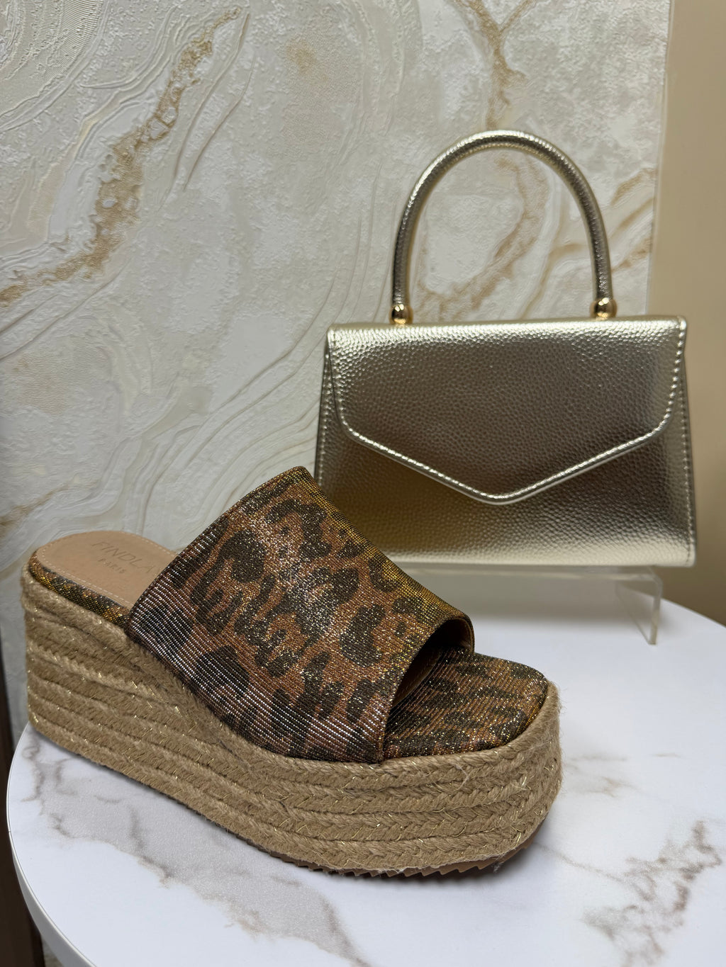Top Handle Envelope Bag - Metallic Gold