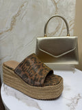 Top Handle Envelope Bag - Metallic Gold
