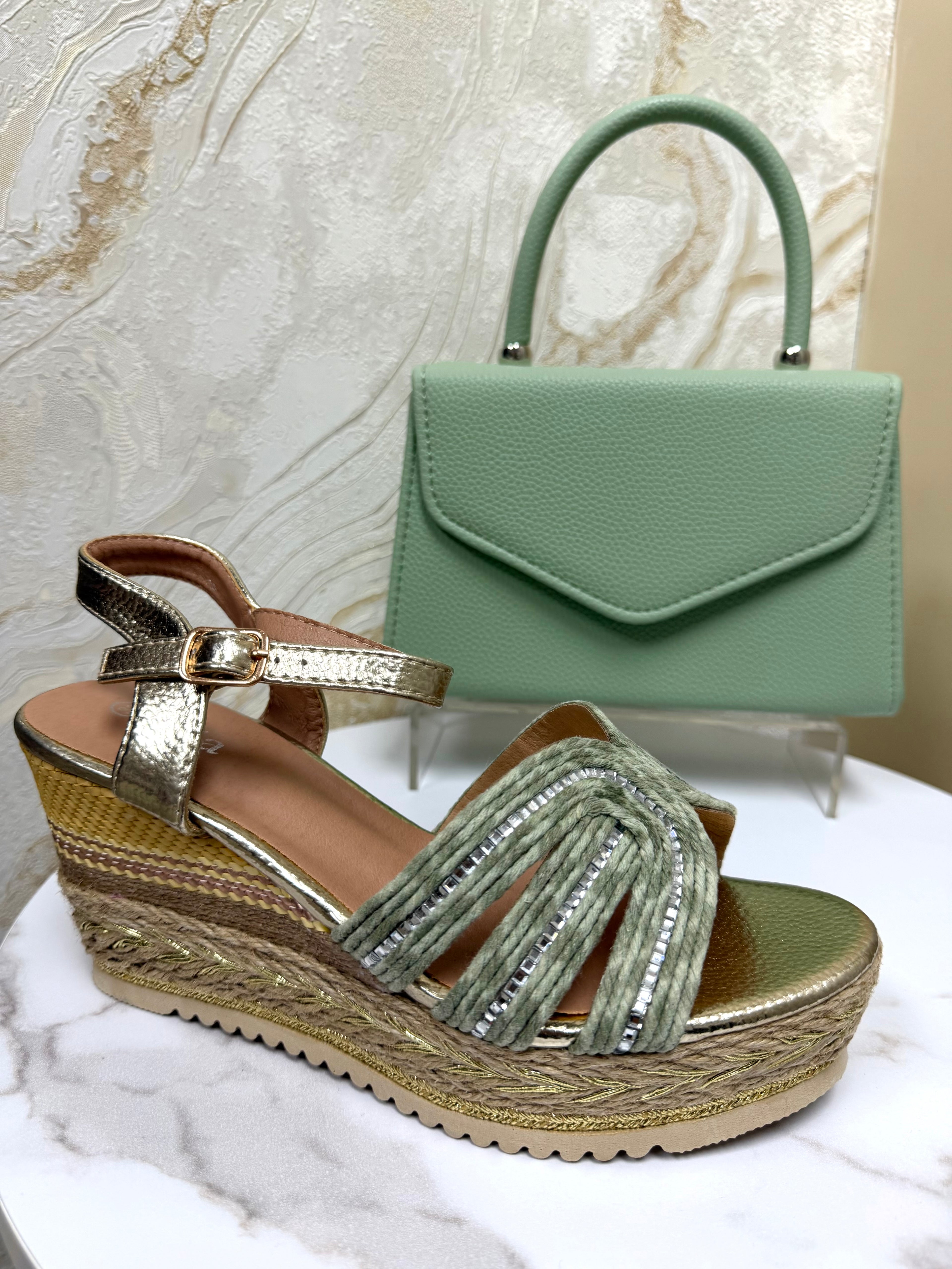 Top Handle Envelope Bag - Mint Green