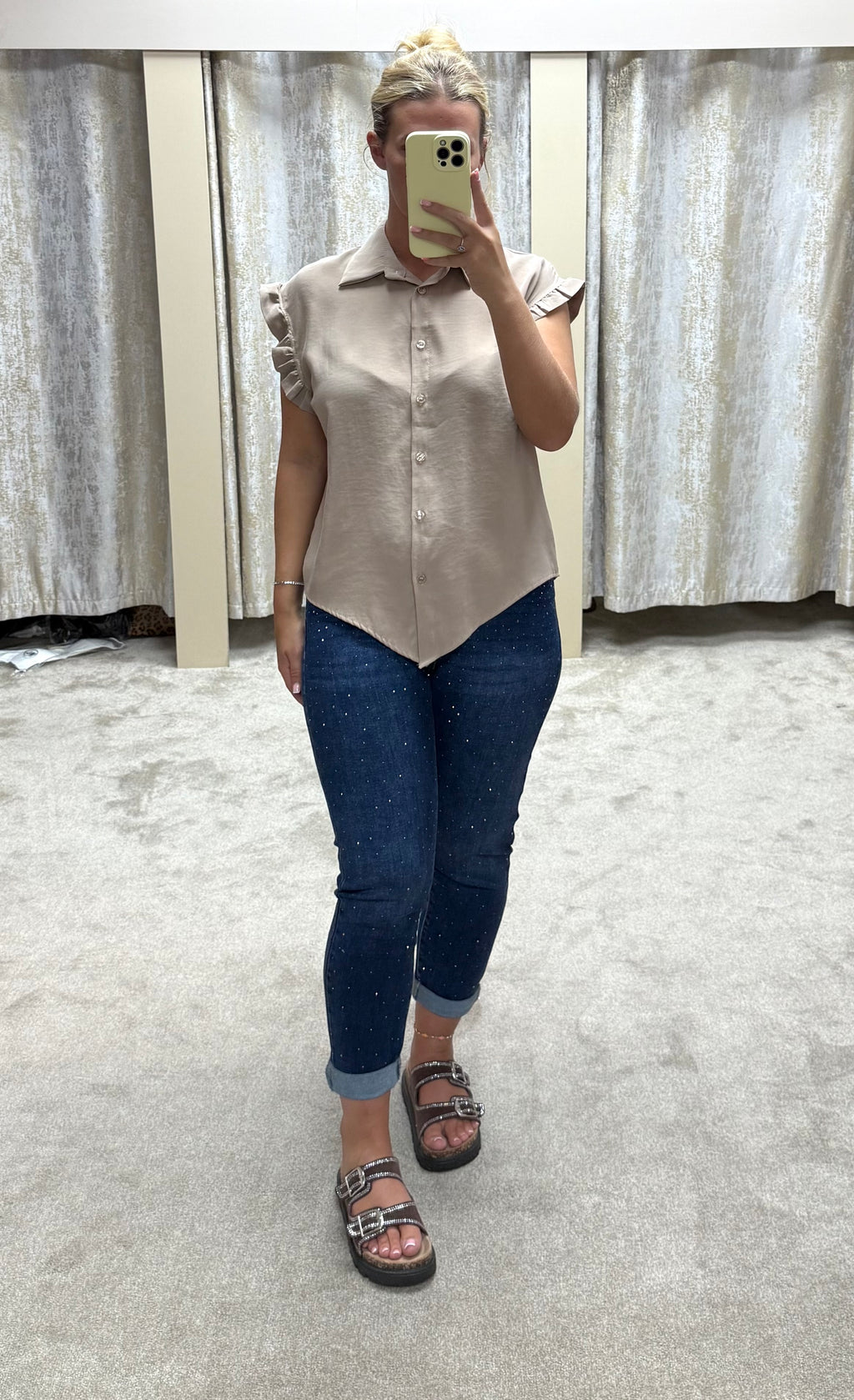 Frill Sleeve Detail Soft Blouse
