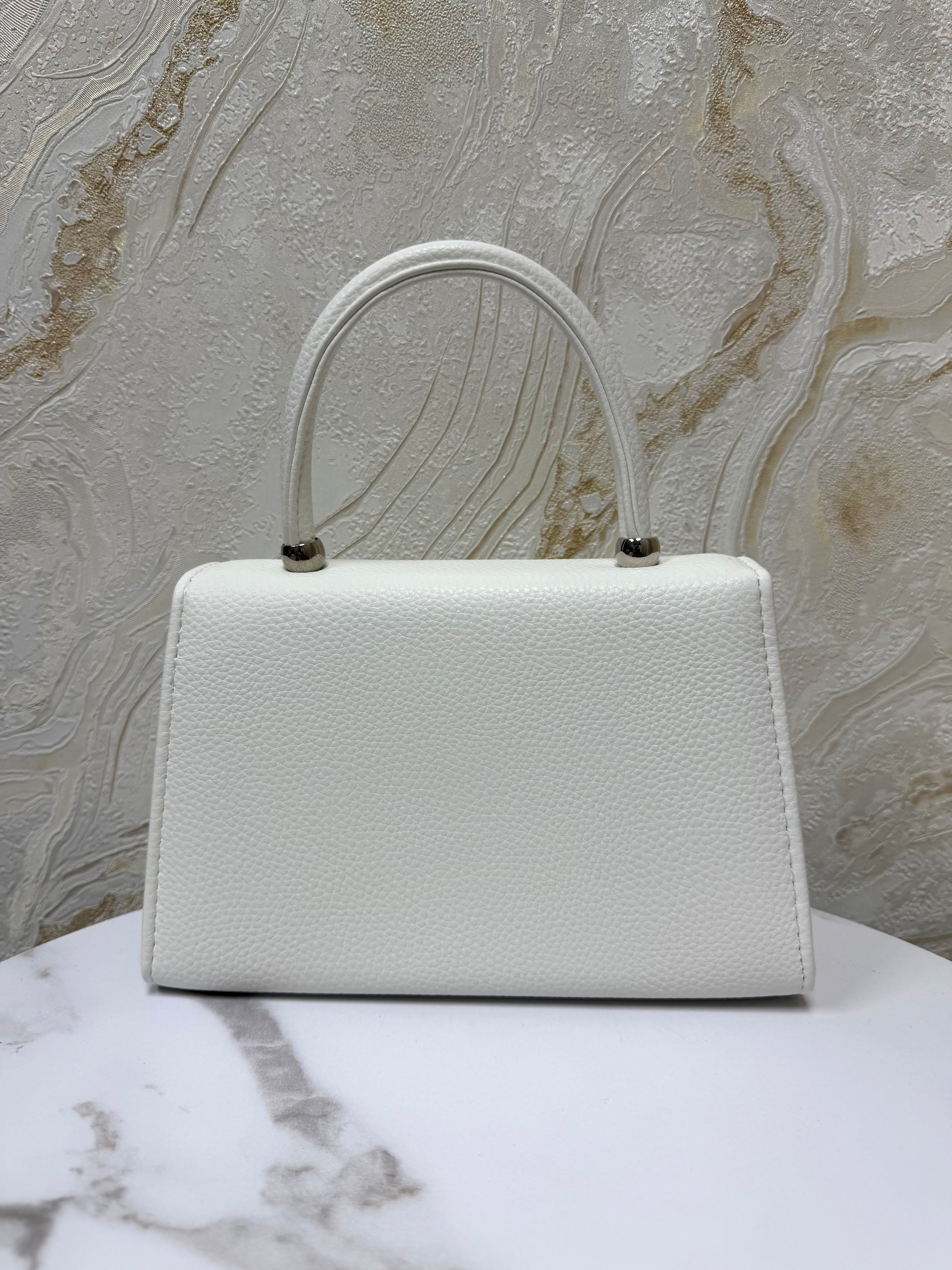 Top Handle Envelope Bag - White